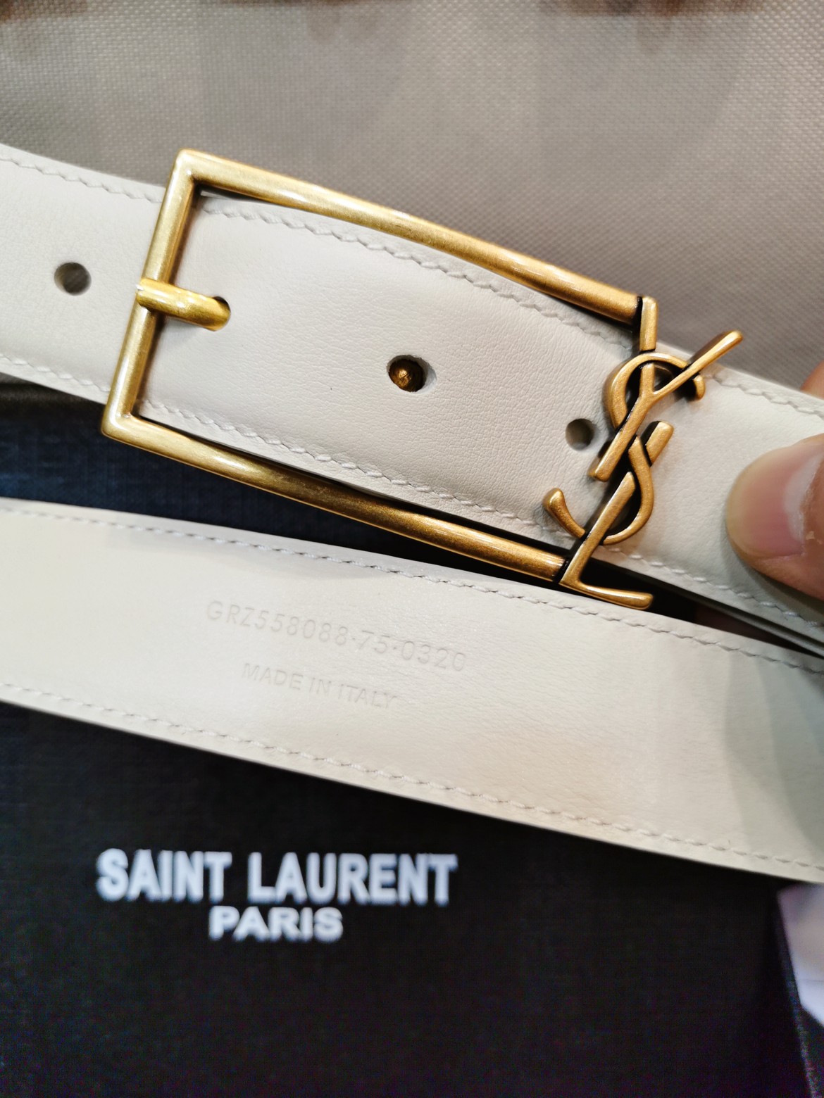 Saint Laurent Female Basic Belt Silver Adjustable S-m-l
