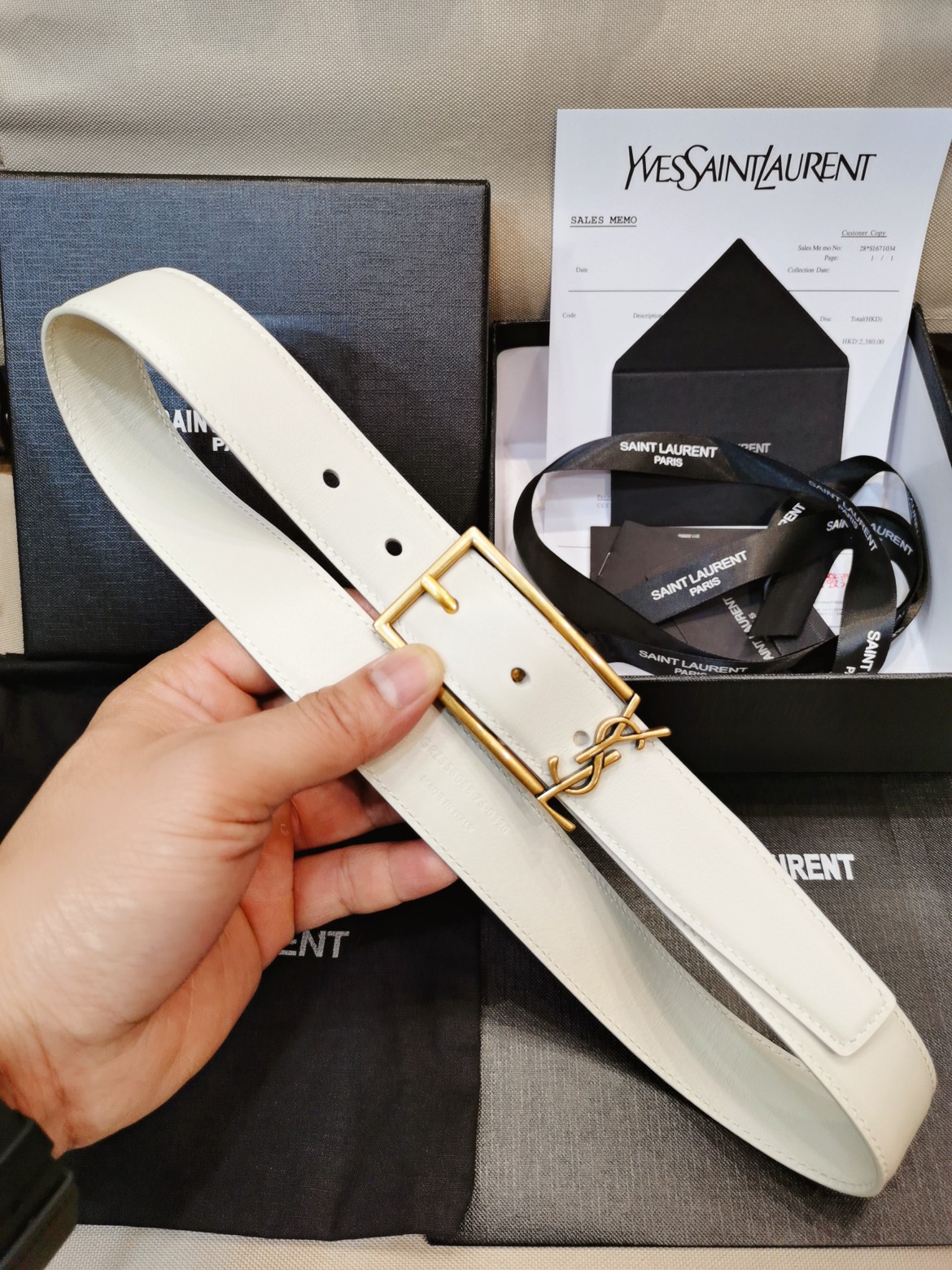 Saint Laurent Female Basic Belt Silver Adjustable S-m-l