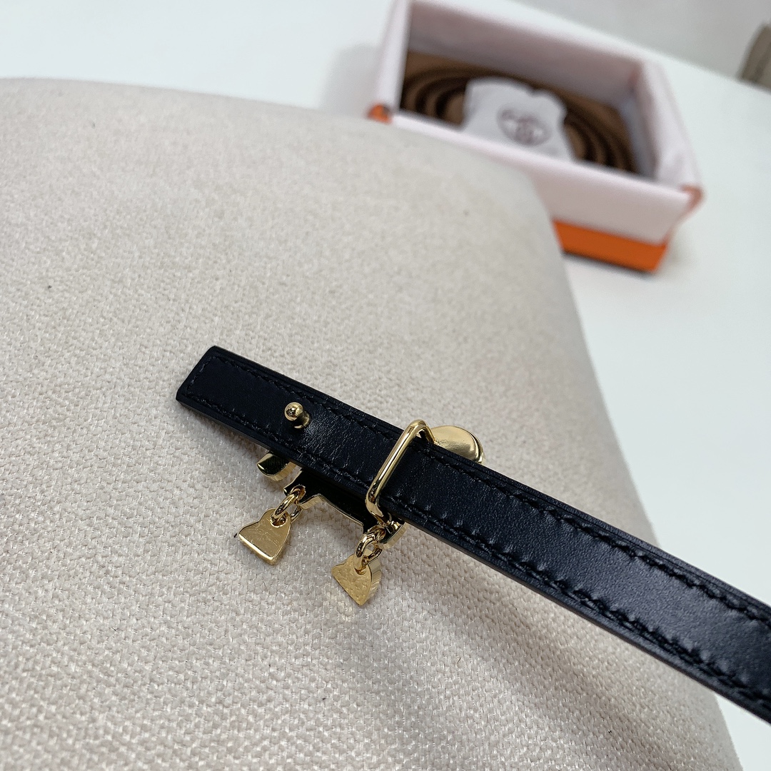 Hermès Female Basic Belt Cow Leather Black 13mm