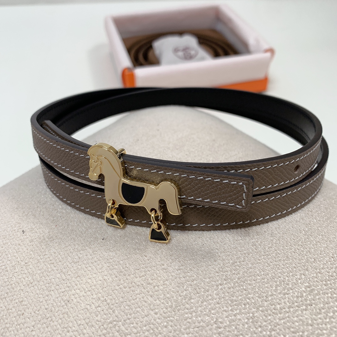 Hermès Female Basic Belt Cow Leather Black 13mm