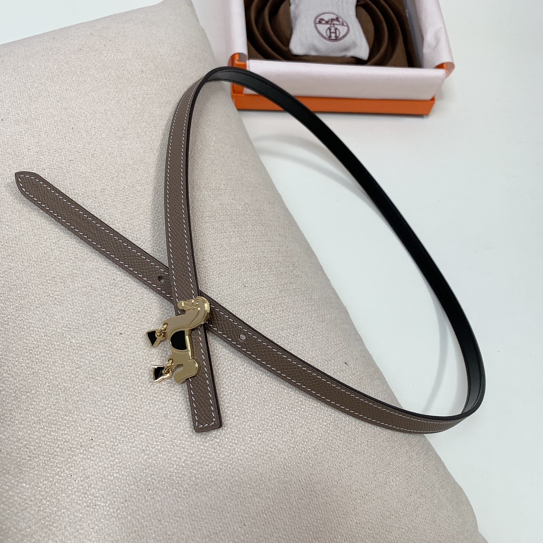 Hermès Female Basic Belt Cow Leather Black 13mm