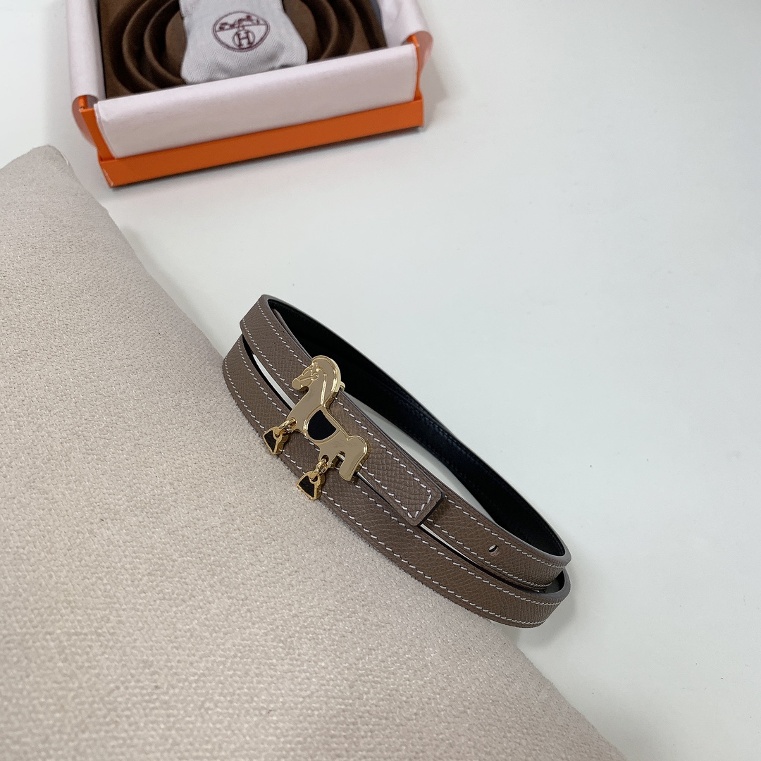 Hermès Female Basic Belt Cow Leather Black 13mm
