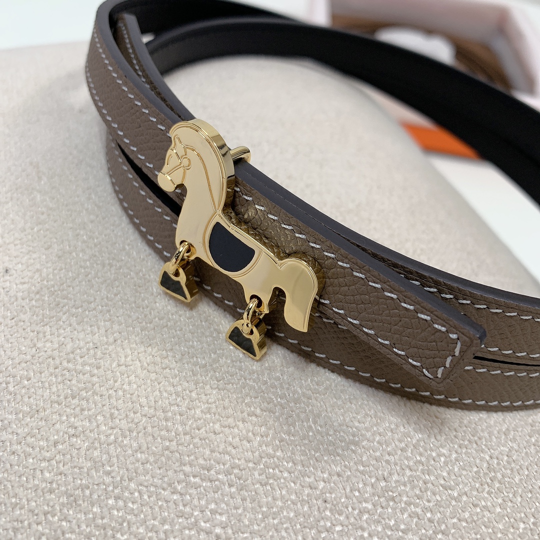 Hermès Female Basic Belt Cow Leather Black 13mm