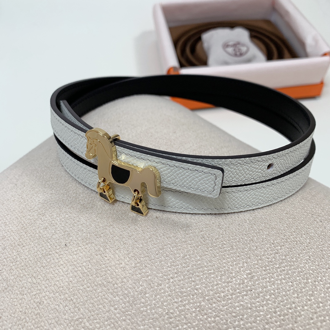 Hermès Female Basic Belt Cow Leather Black 13mm