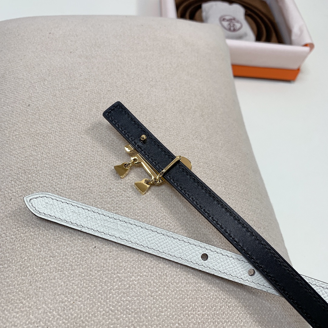 Hermès Female Basic Belt Cow Leather Black 13mm