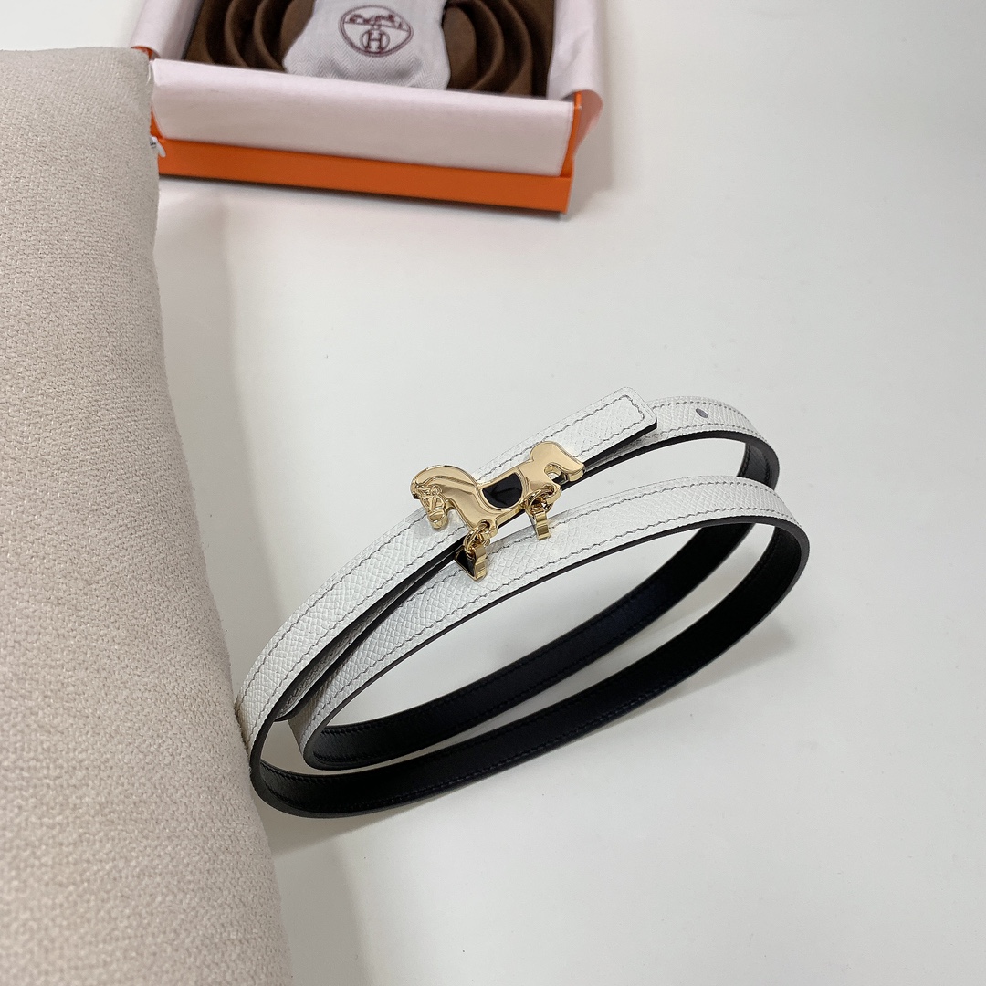 Hermès Female Basic Belt Cow Leather Black 13mm