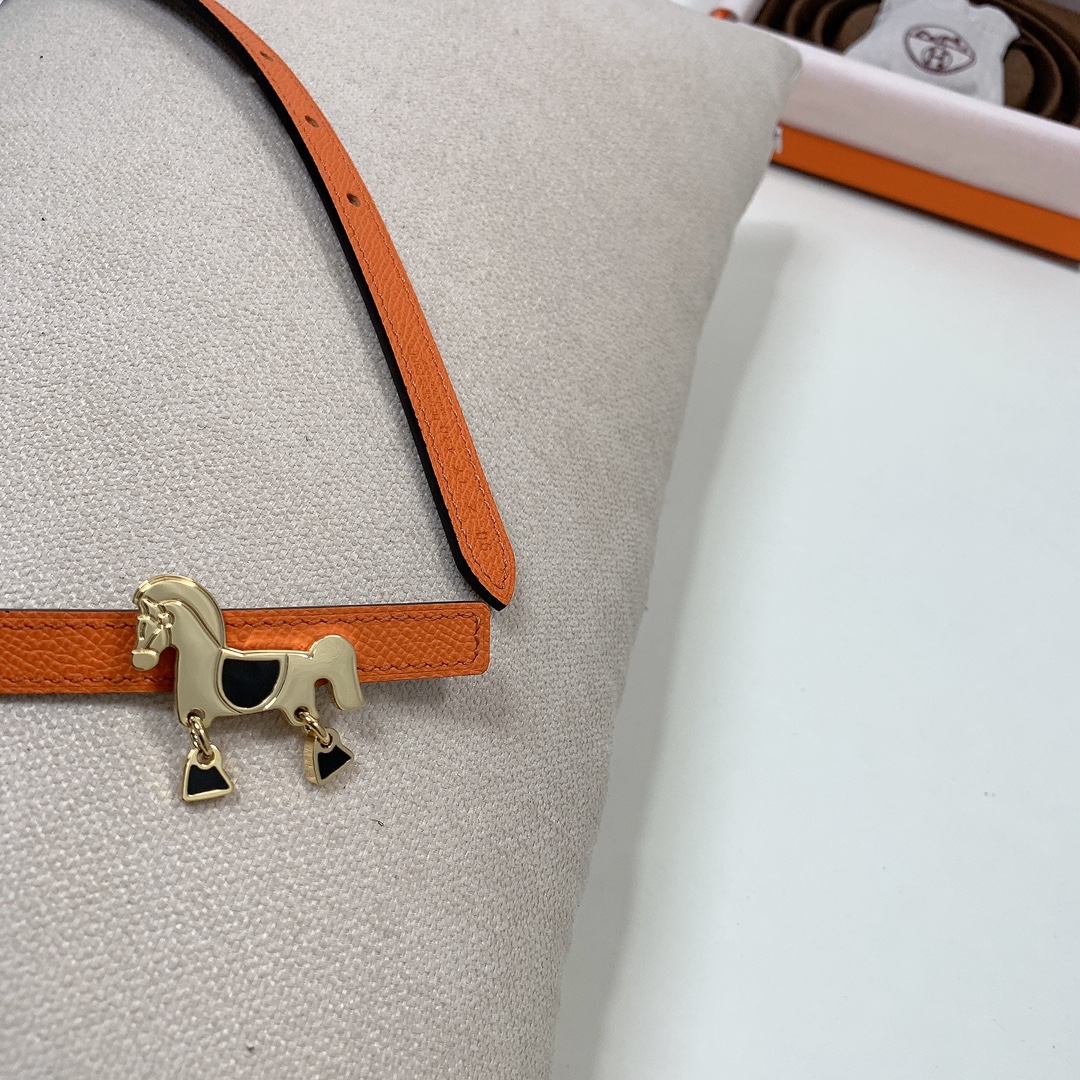 Hermès Female Basic Belt Cow Leather Black 13mm