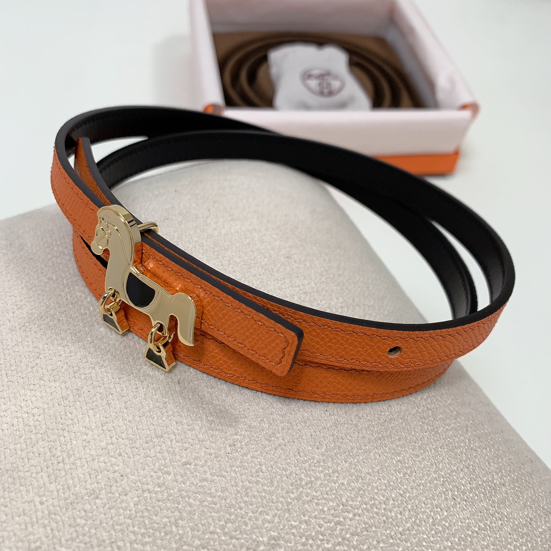 Hermès Female Basic Belt Cow Leather Black 13mm