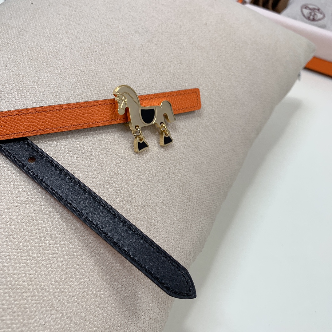 Hermès Female Basic Belt Cow Leather Black 13mm
