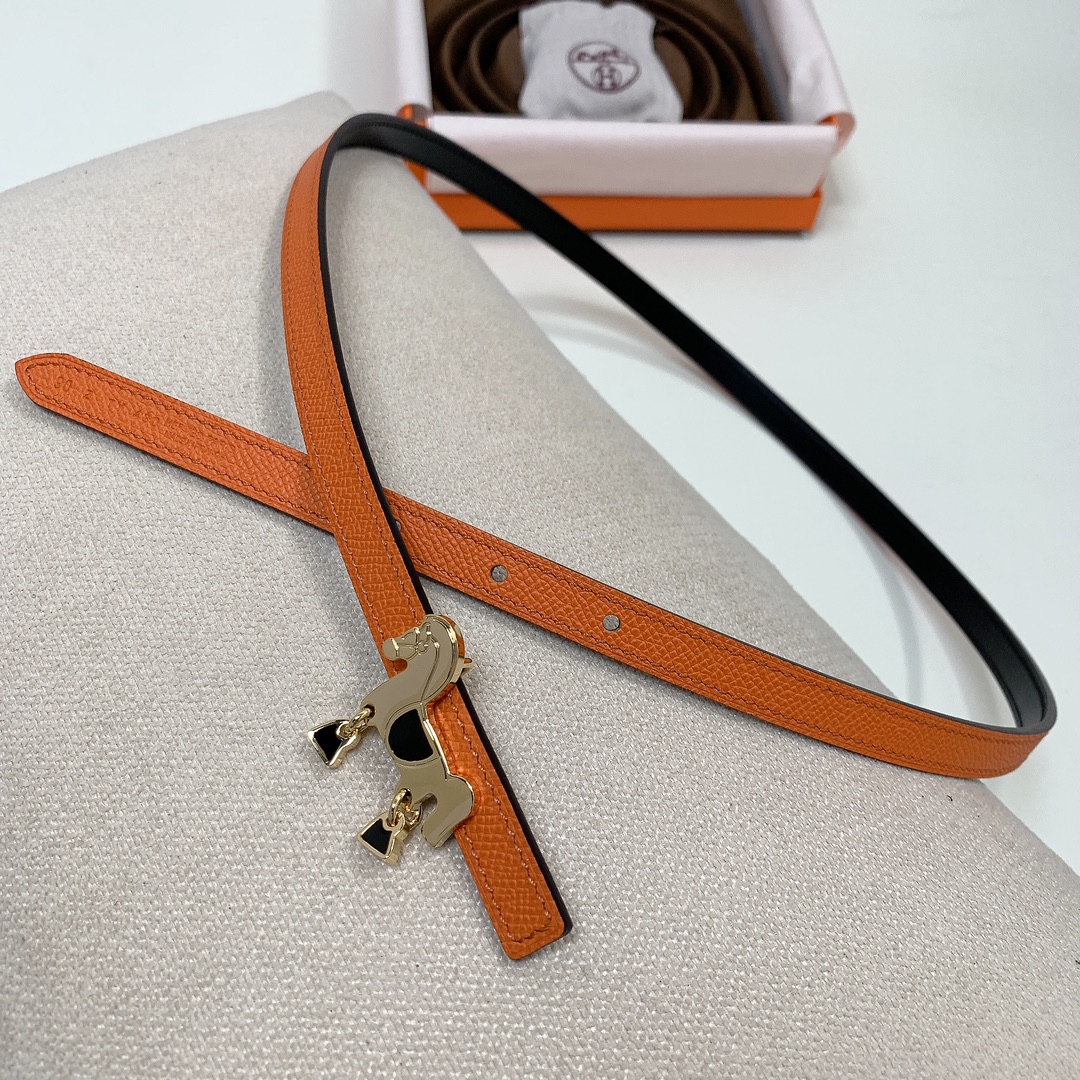 Hermès Female Basic Belt Cow Leather Black 13mm