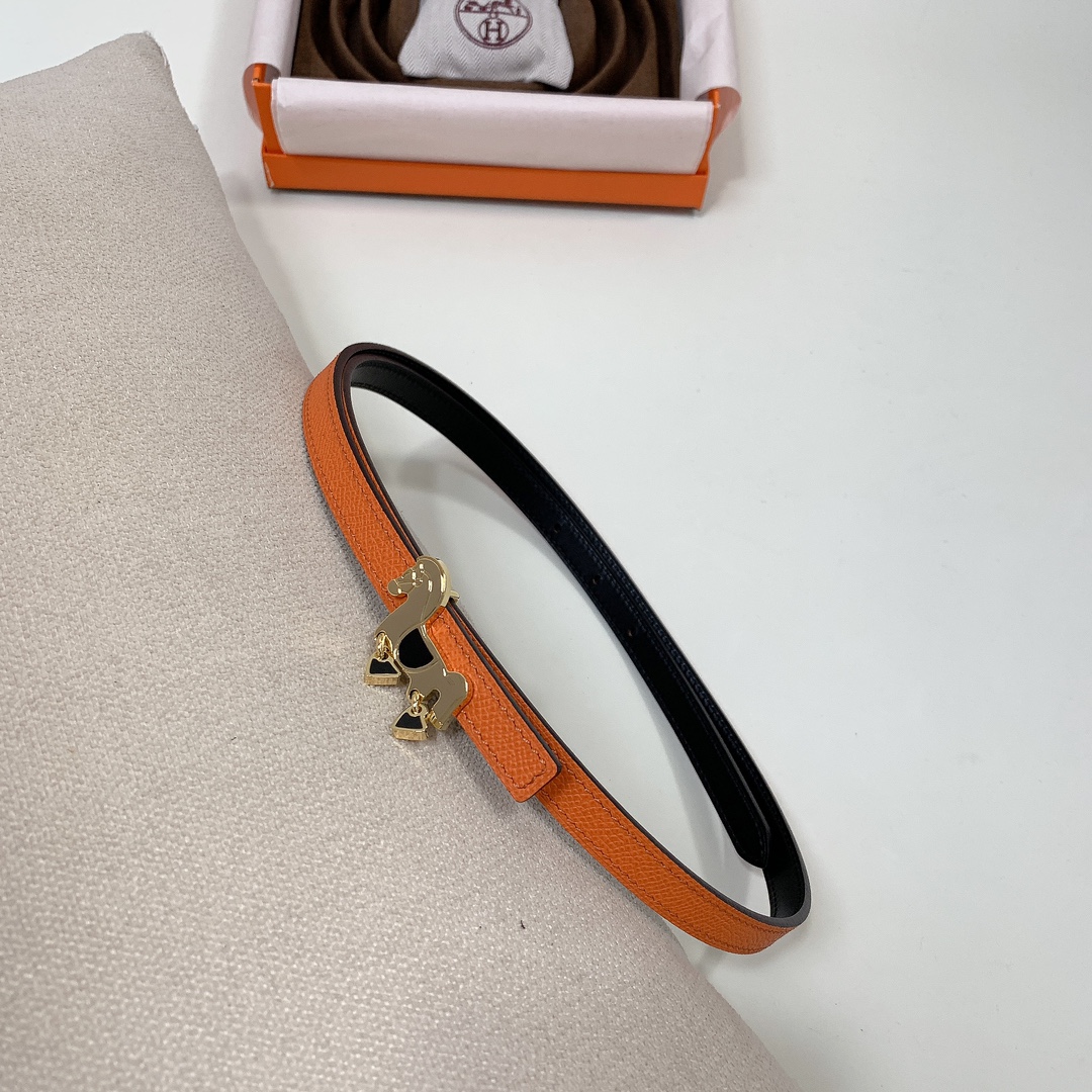 Hermès Female Basic Belt Cow Leather Black 13mm