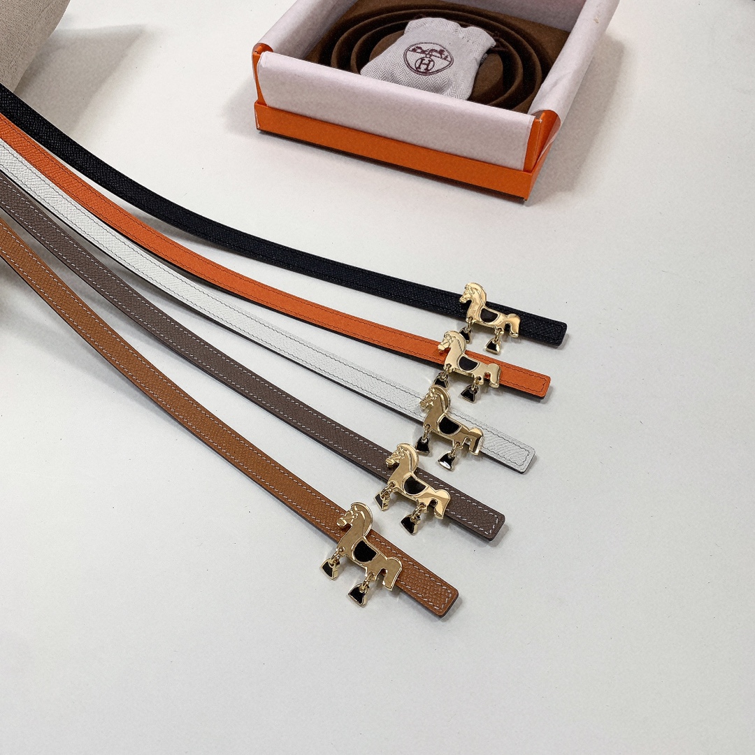 Hermès Female Basic Belt Cow Leather Black 13mm