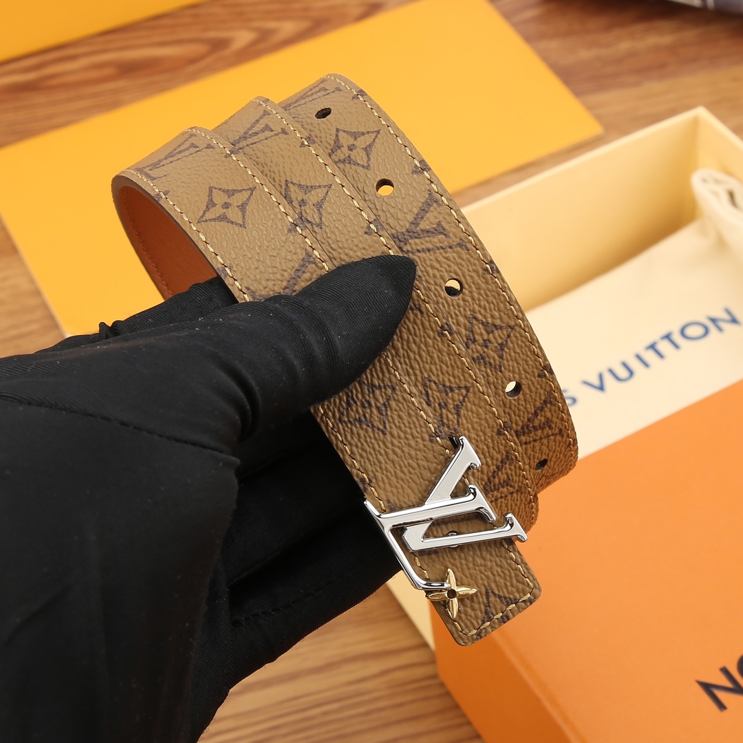 Louis Vuitton Female Basic Belt Cow Leather S-m