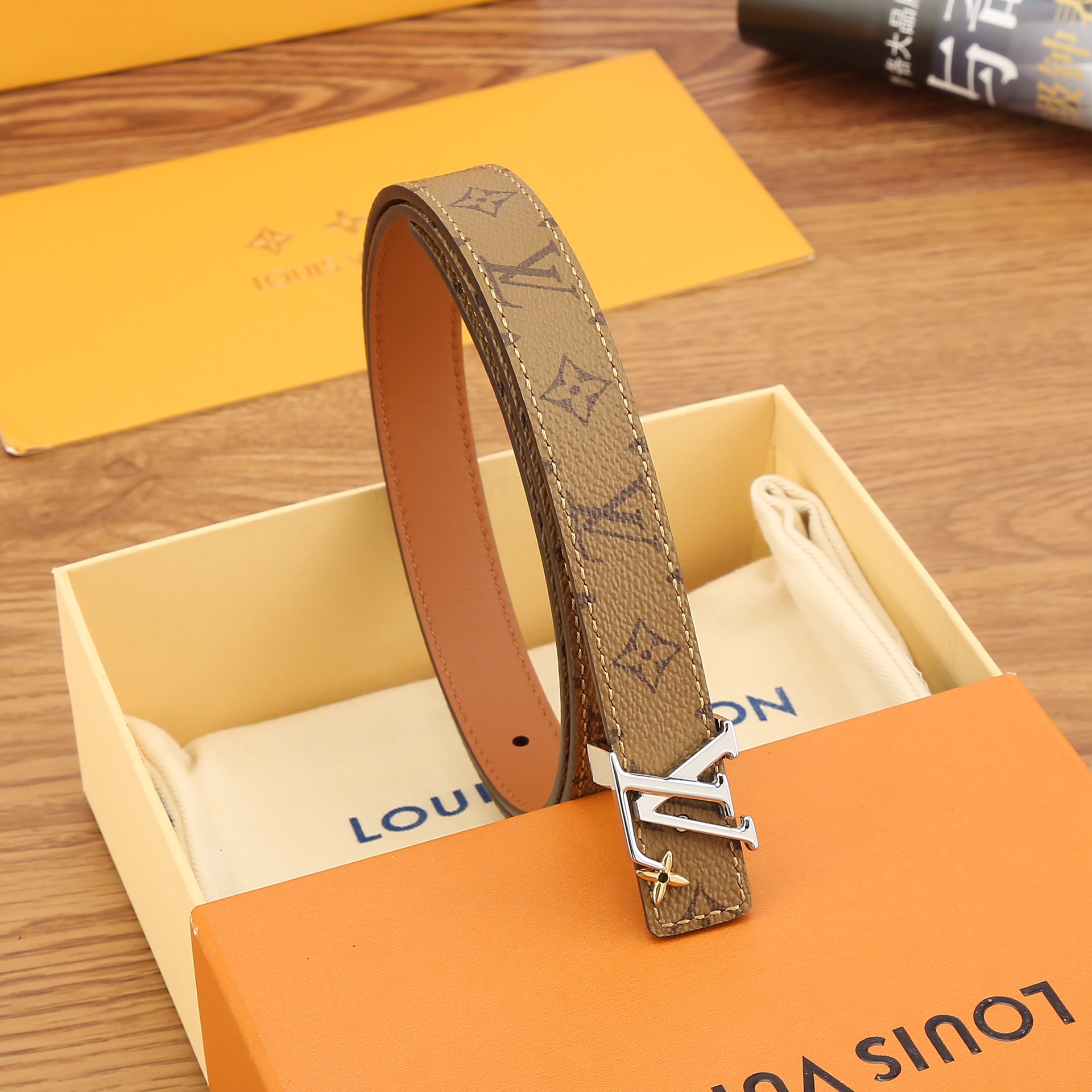 Louis Vuitton Female Basic Belt Cow Leather S-m