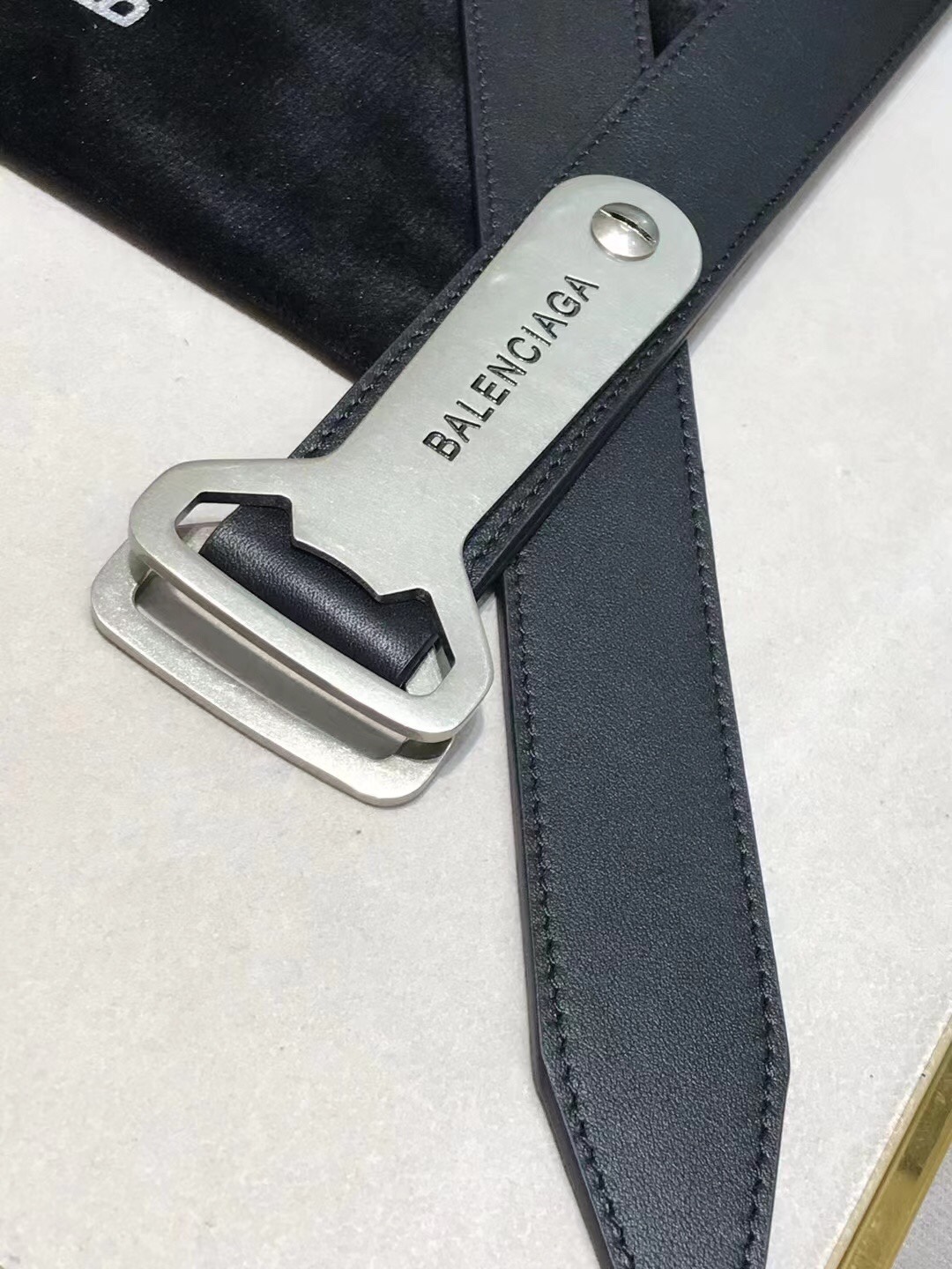 Balenciaga Female Basic Belt Black 30mm-l