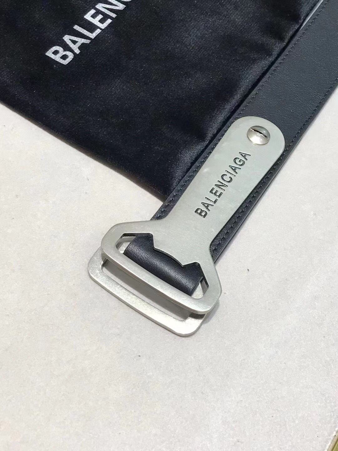 Balenciaga Female Basic Belt Black 30mm-l