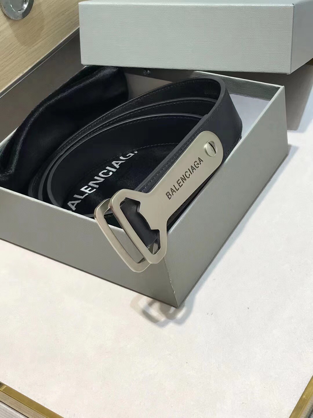 Balenciaga Female Basic Belt Black 30mm-l