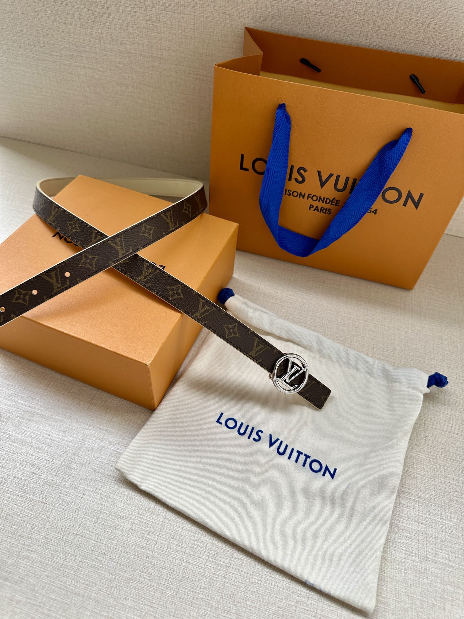 Louis Vuitton Female Basic Belt Cow Leather S-m-l