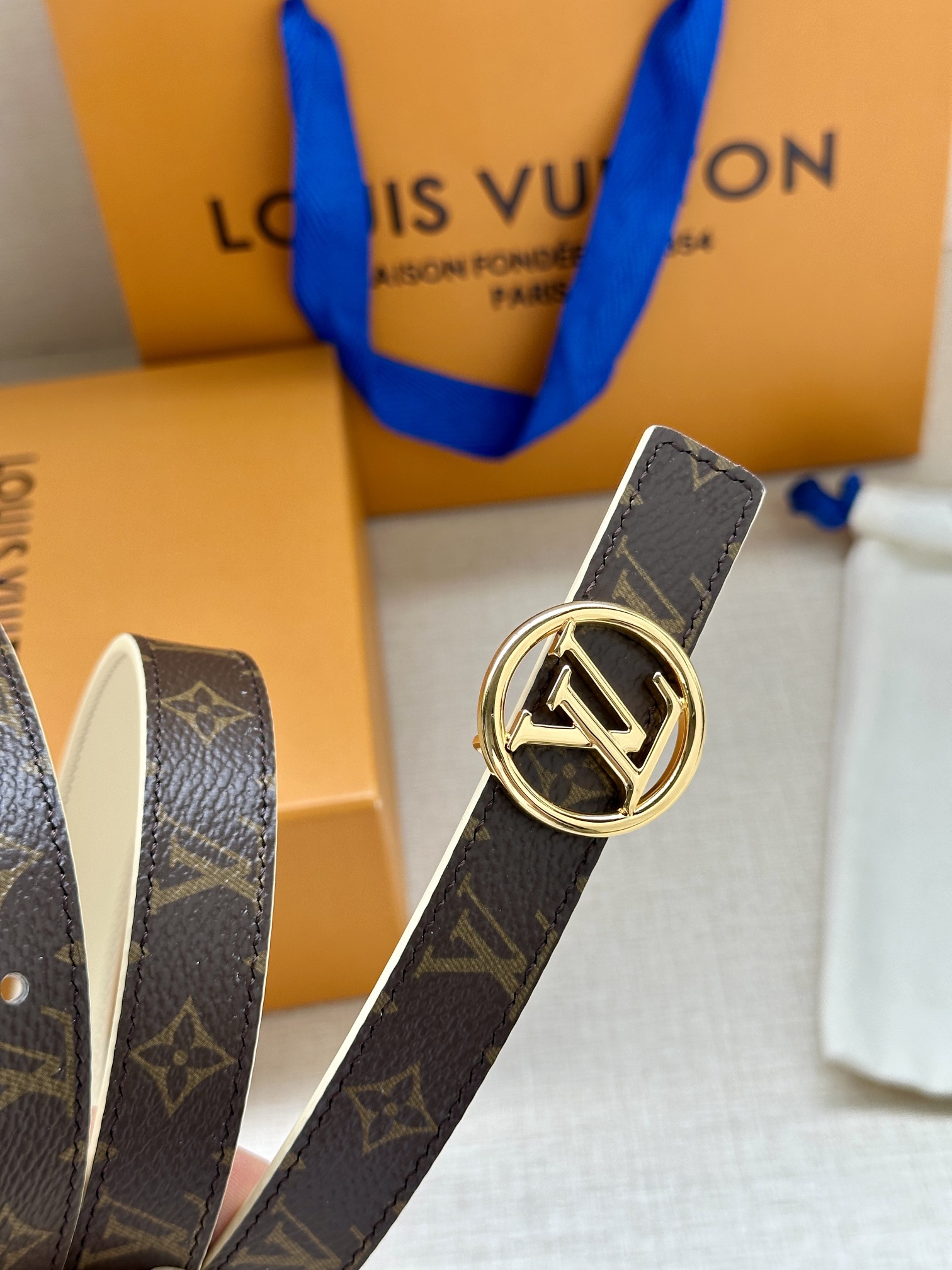 Louis Vuitton Female Basic Belt Cow Leather S-m-l