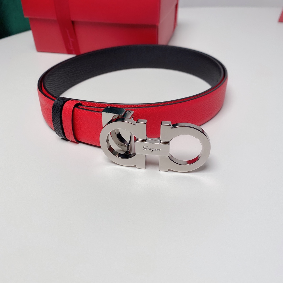 Salvatore Ferragamo Female Leather Belt Top Grain Leather M