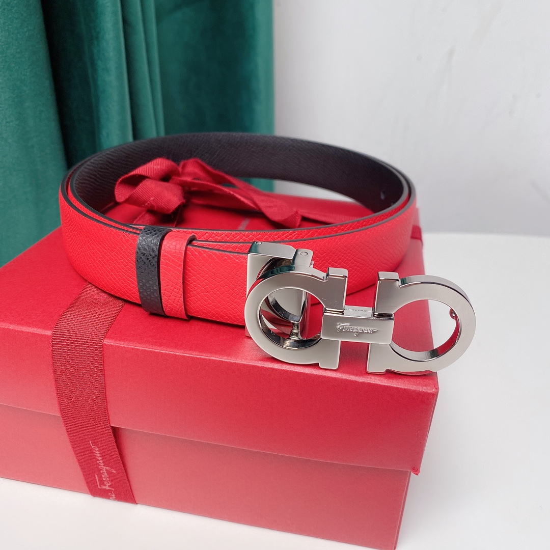 Salvatore Ferragamo Female Leather Belt Top Grain Leather M