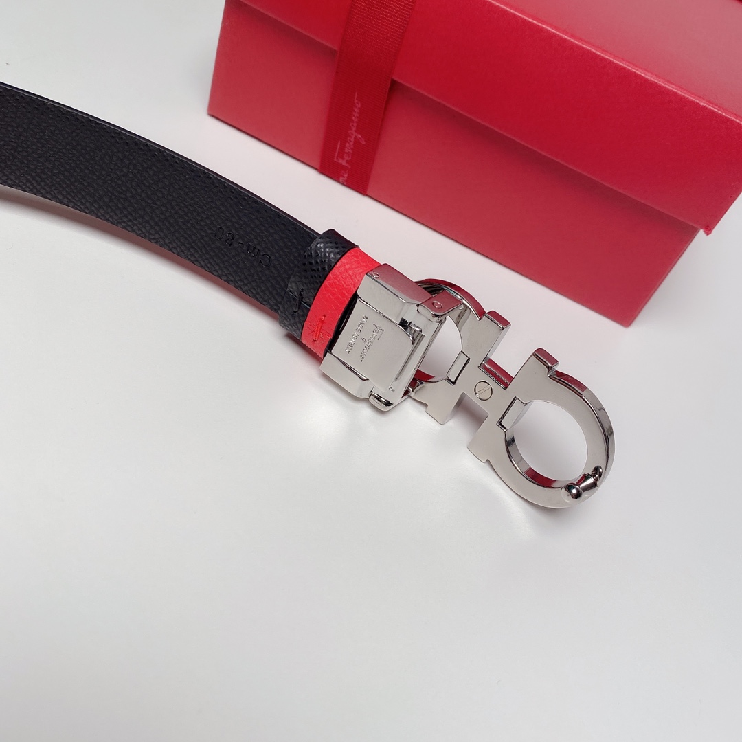 Salvatore Ferragamo Female Leather Belt Top Grain Leather M