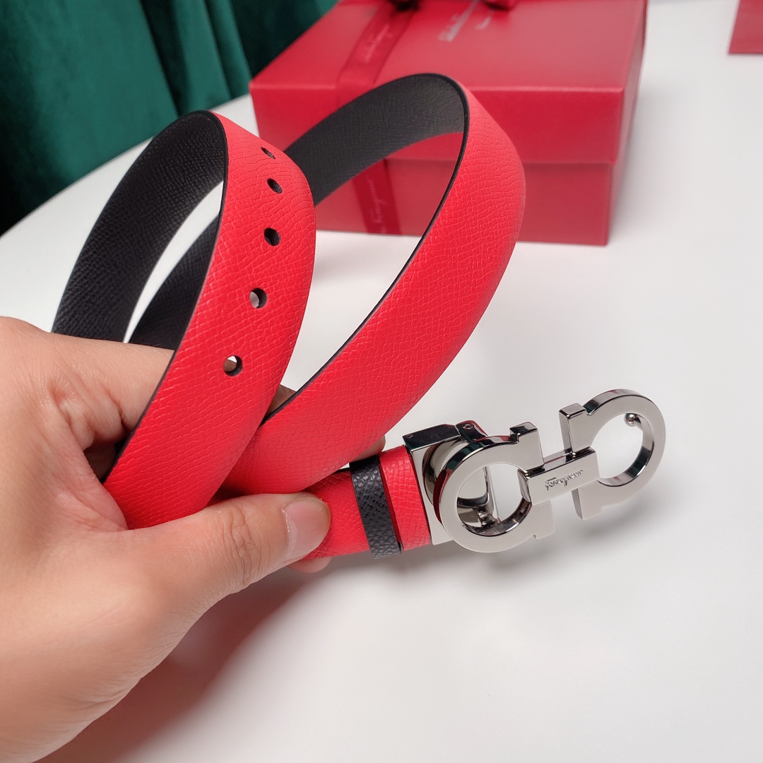 Salvatore Ferragamo Female Leather Belt Top Grain Leather M