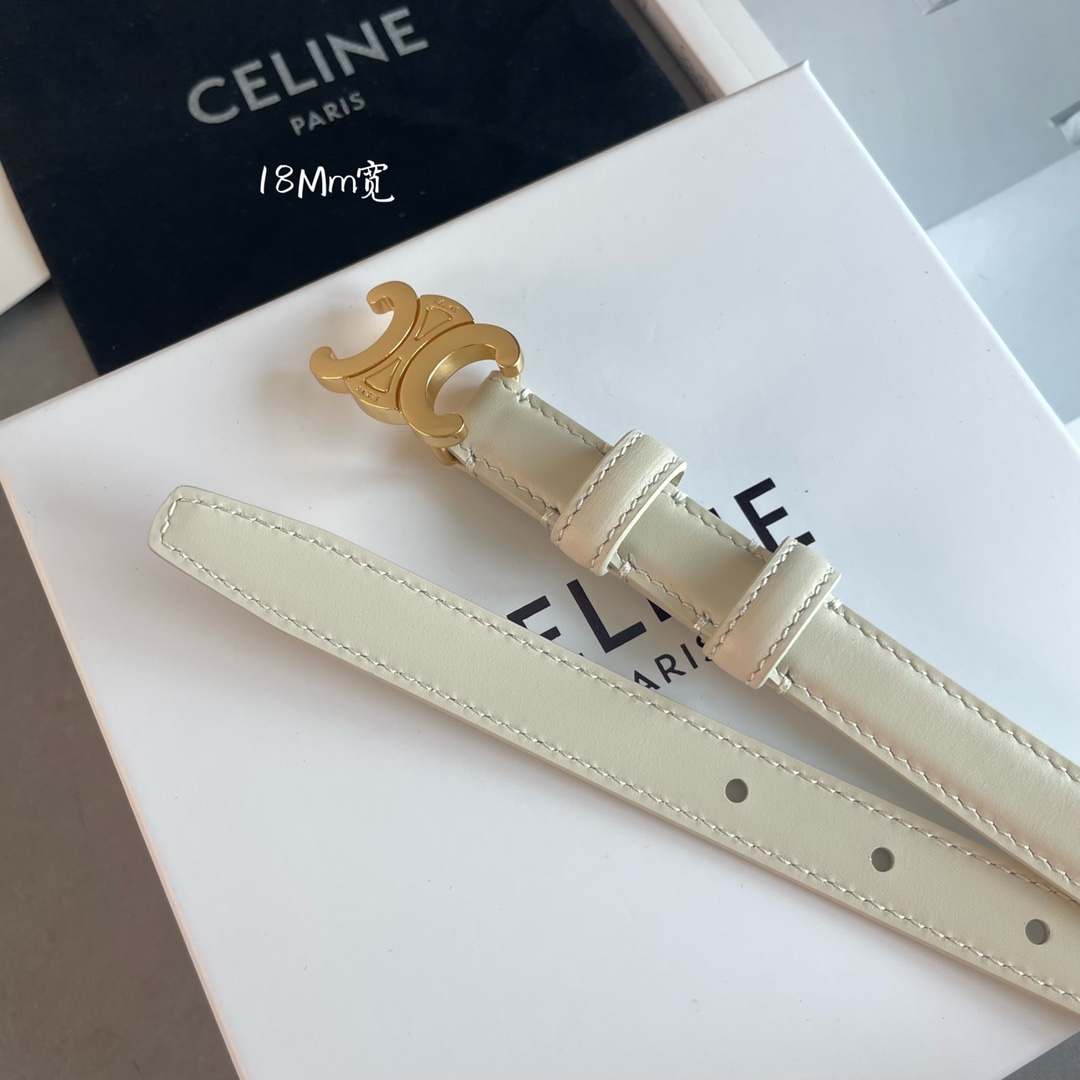 Celine Female Leather Belt Cow Leather M-l