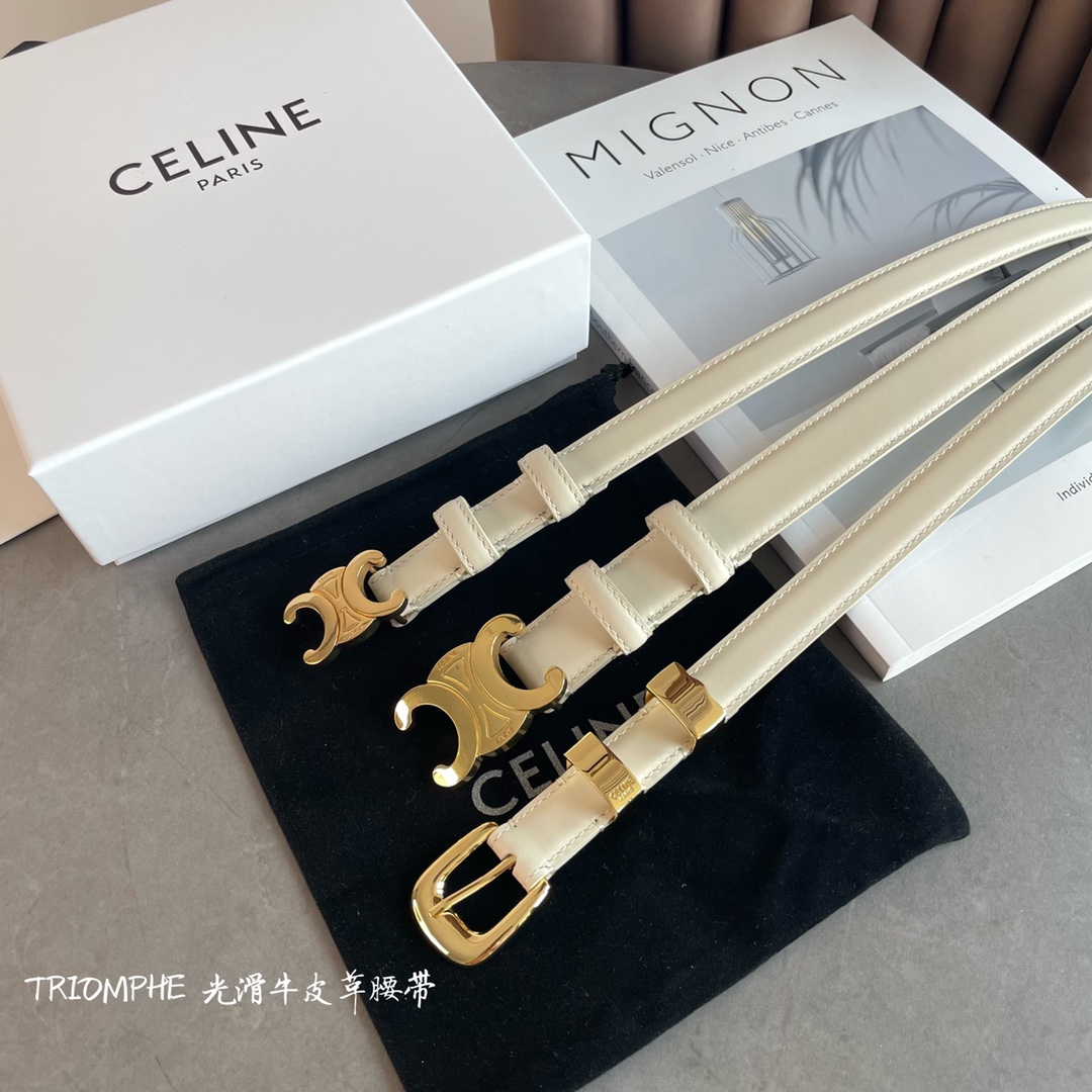 Celine Female Leather Belt Cow Leather M-l