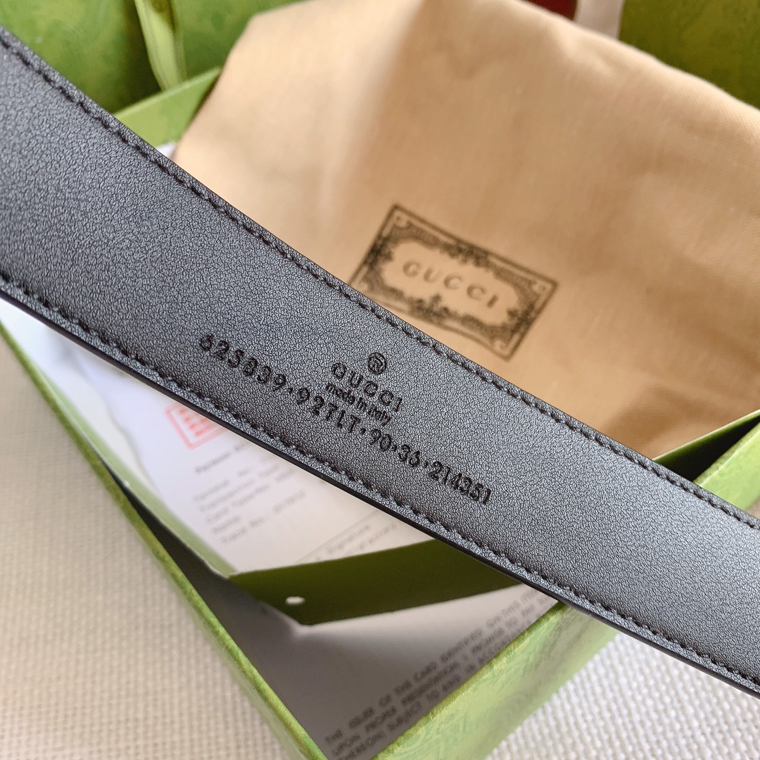 Gucci Male Leather Belt Cow Leather Waterproof M