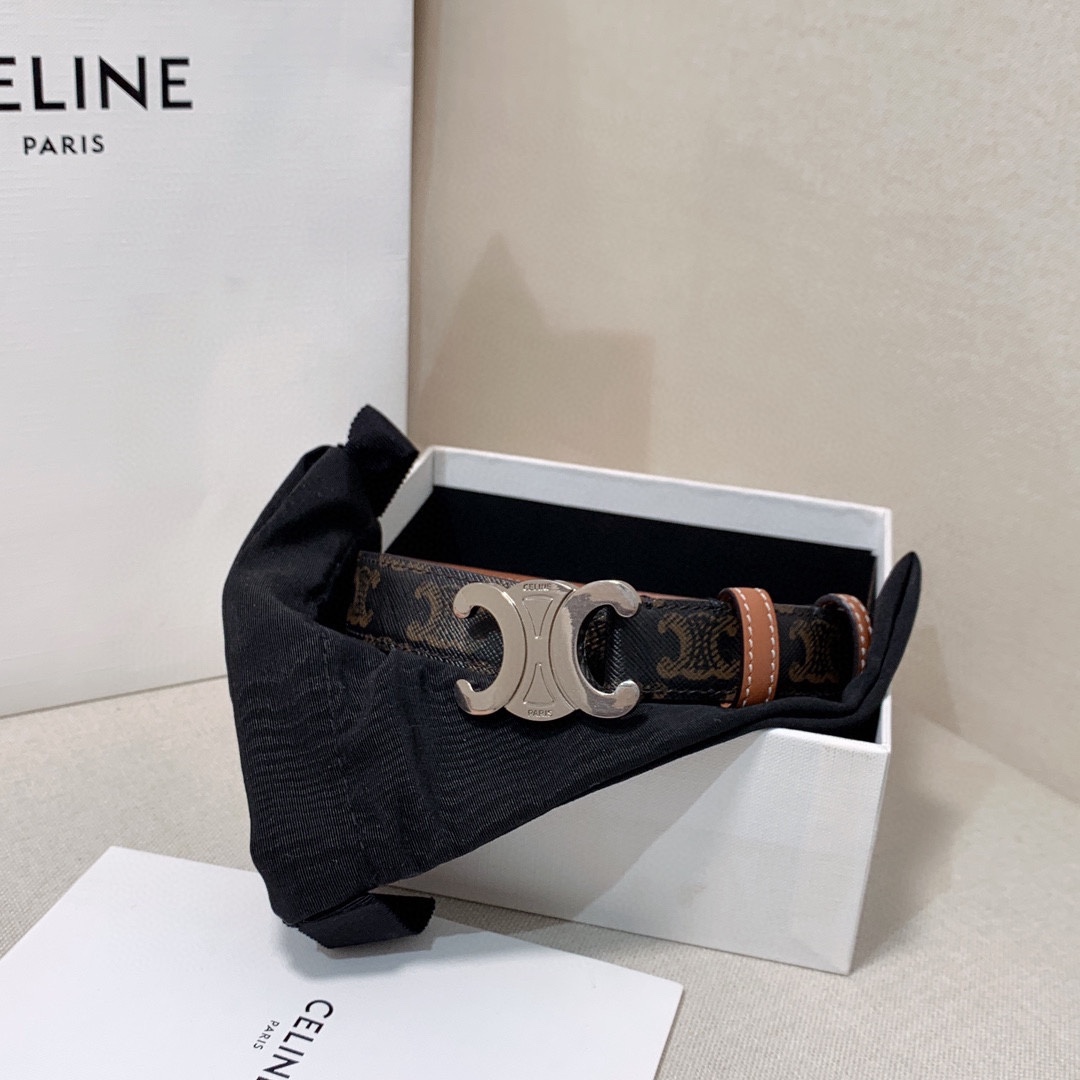 Celine Female Leather Belt Cow Leather M-l