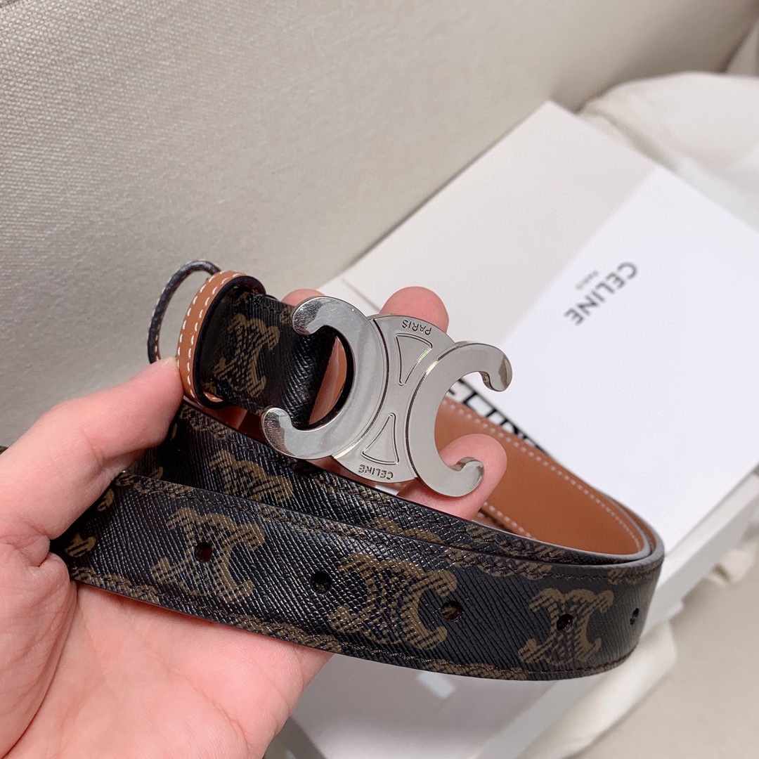 Celine Female Leather Belt Cow Leather M-l