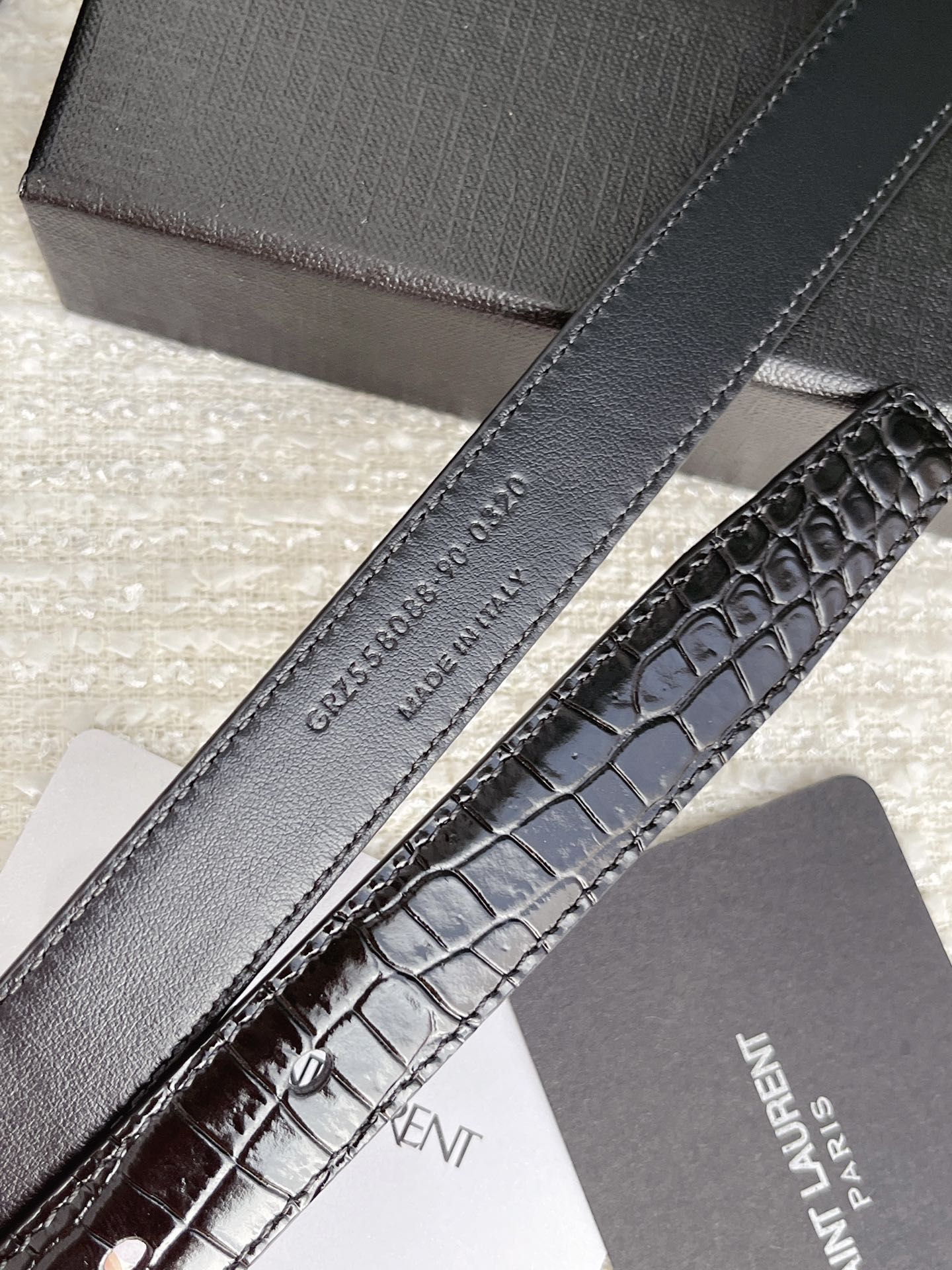 Saint Laurent Female Basic Belt Cow Leather S-m-l