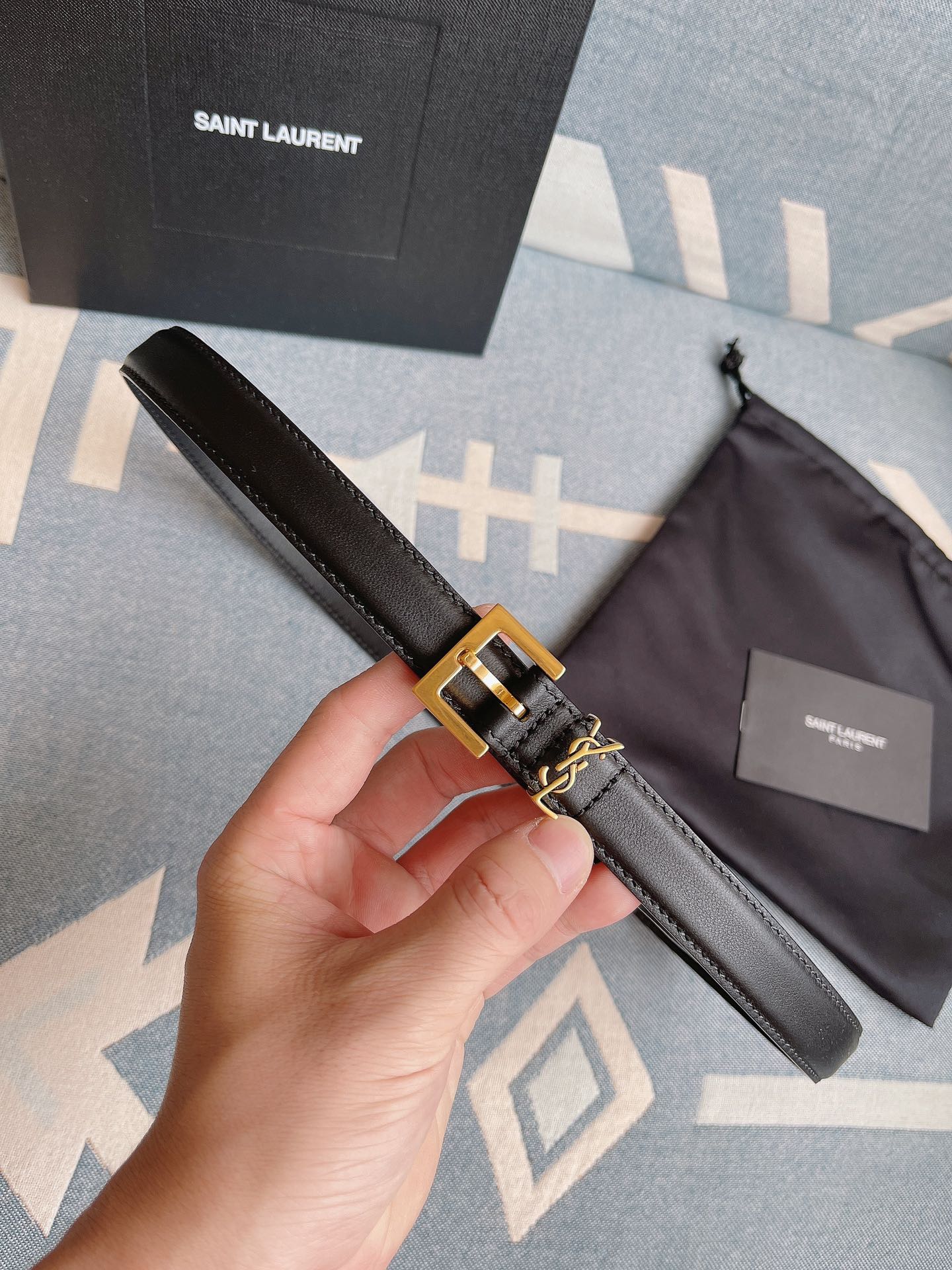 Saint Laurent Female Basic Belt Cow Leather M