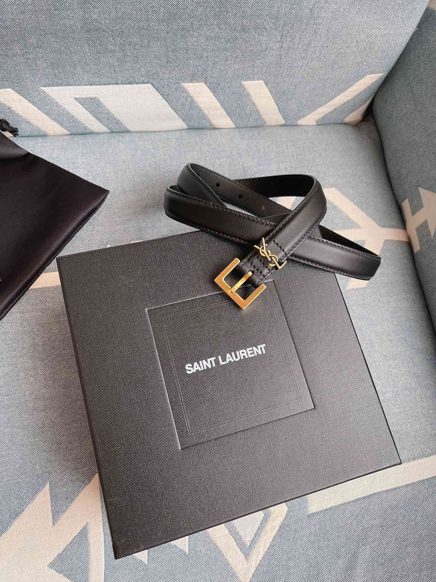 Saint Laurent Female Basic Belt Cow Leather M