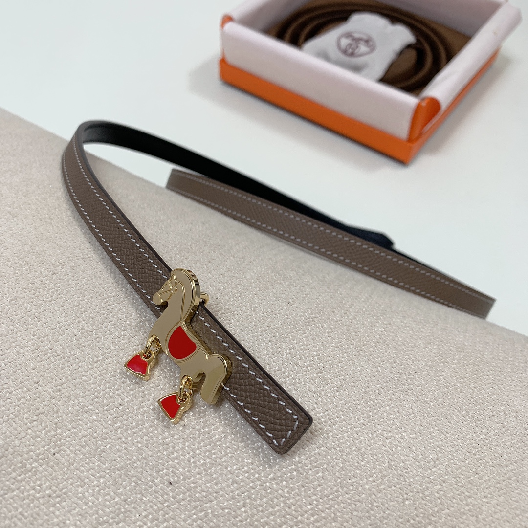 Hermès Female Basic Belt Cow Leather Black 13mm