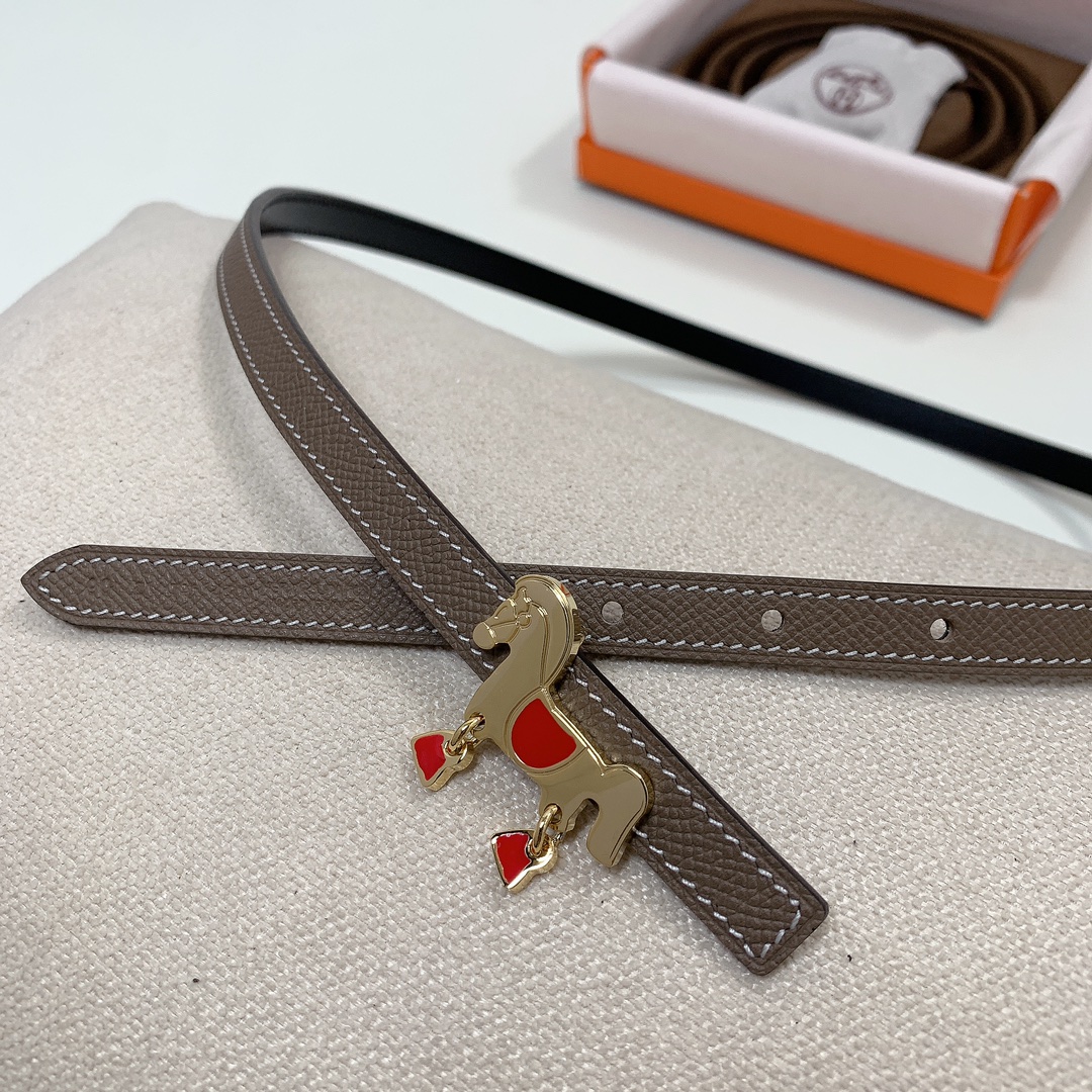 Hermès Female Basic Belt Cow Leather Black 13mm