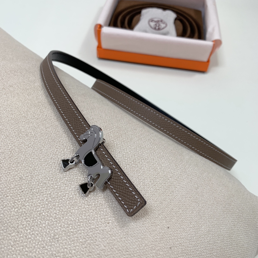 Hermès Female Basic Belt Cow Leather Black 13mm