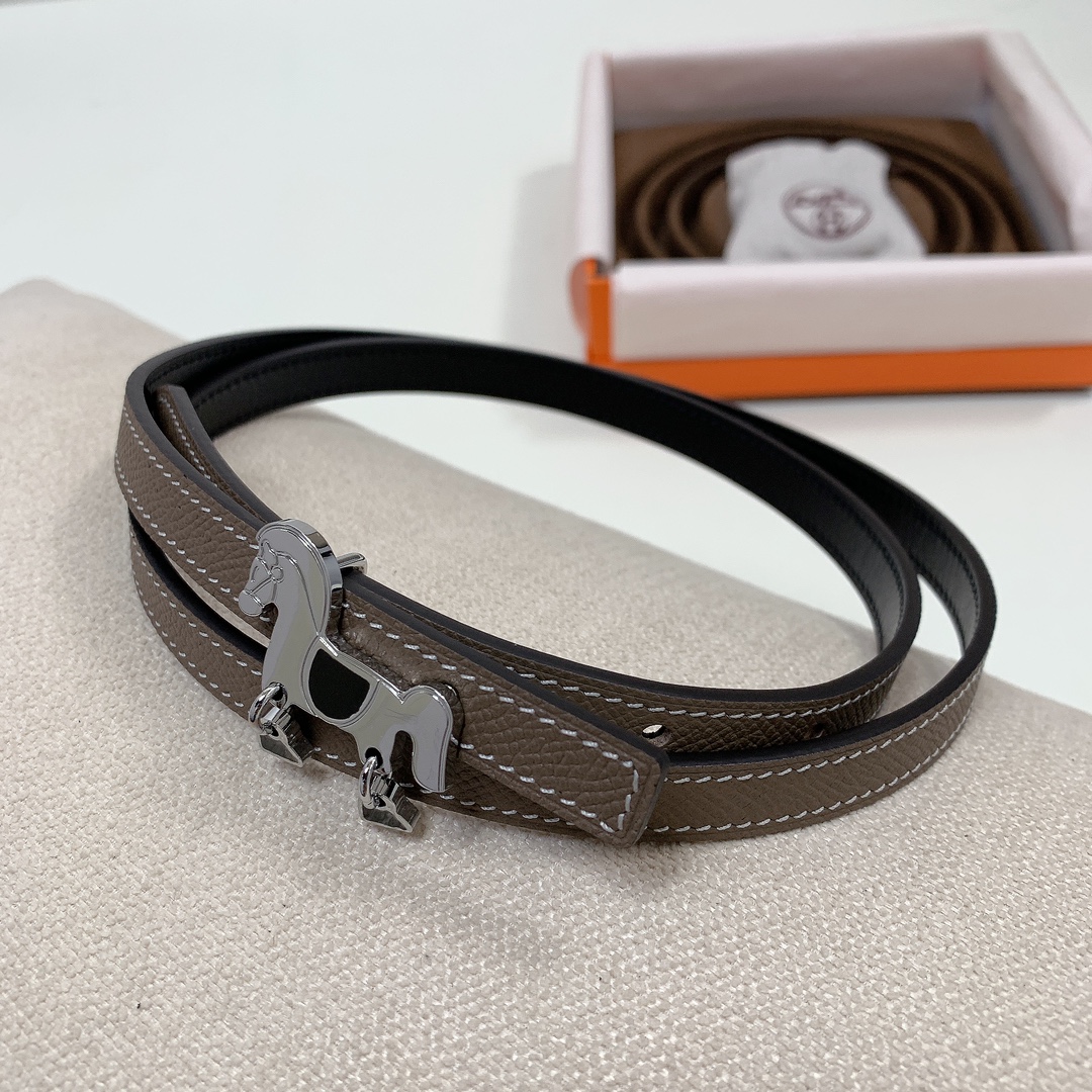 Hermès Female Basic Belt Cow Leather Black 13mm