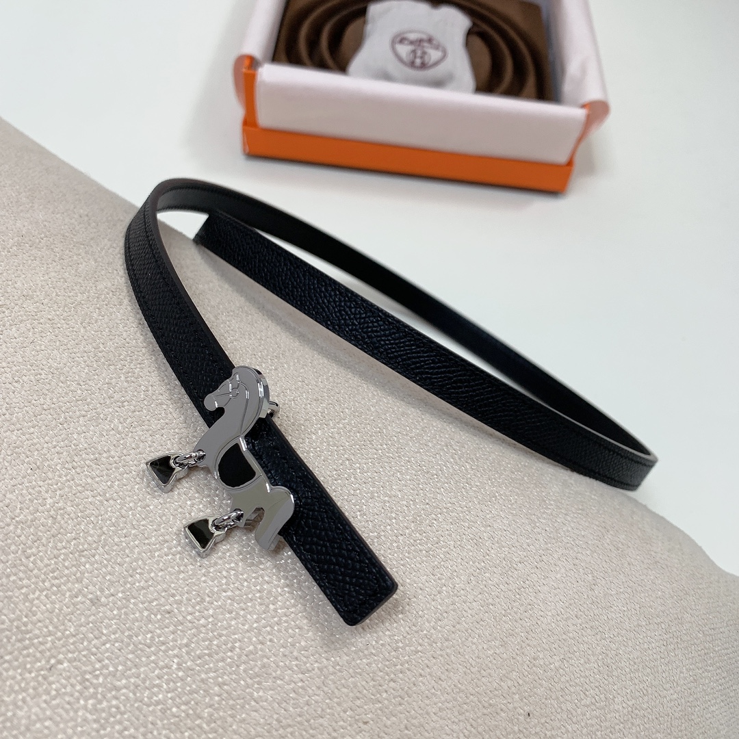 Hermès Female Basic Belt Cow Leather Black 13mm