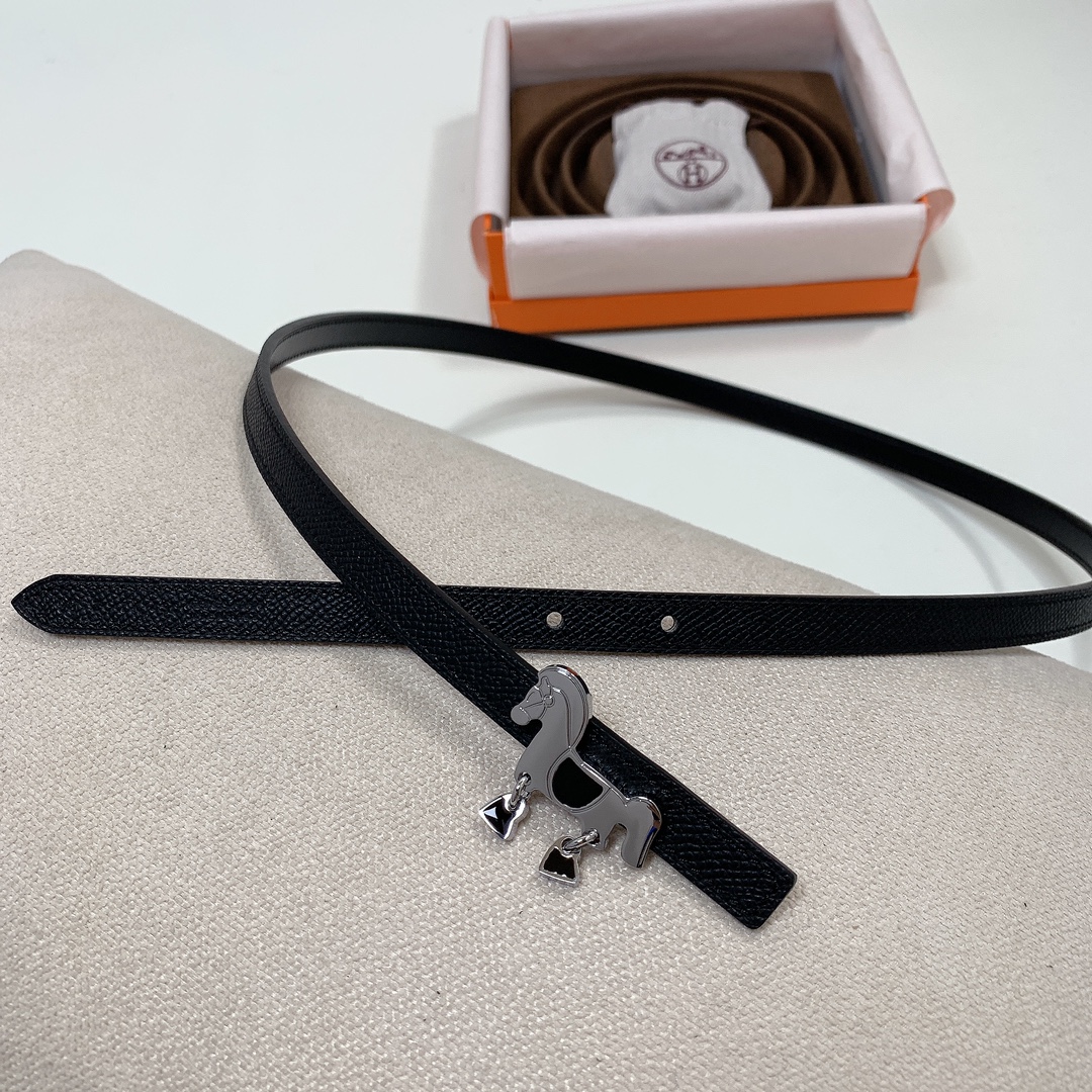 Hermès Female Basic Belt Cow Leather Black 13mm