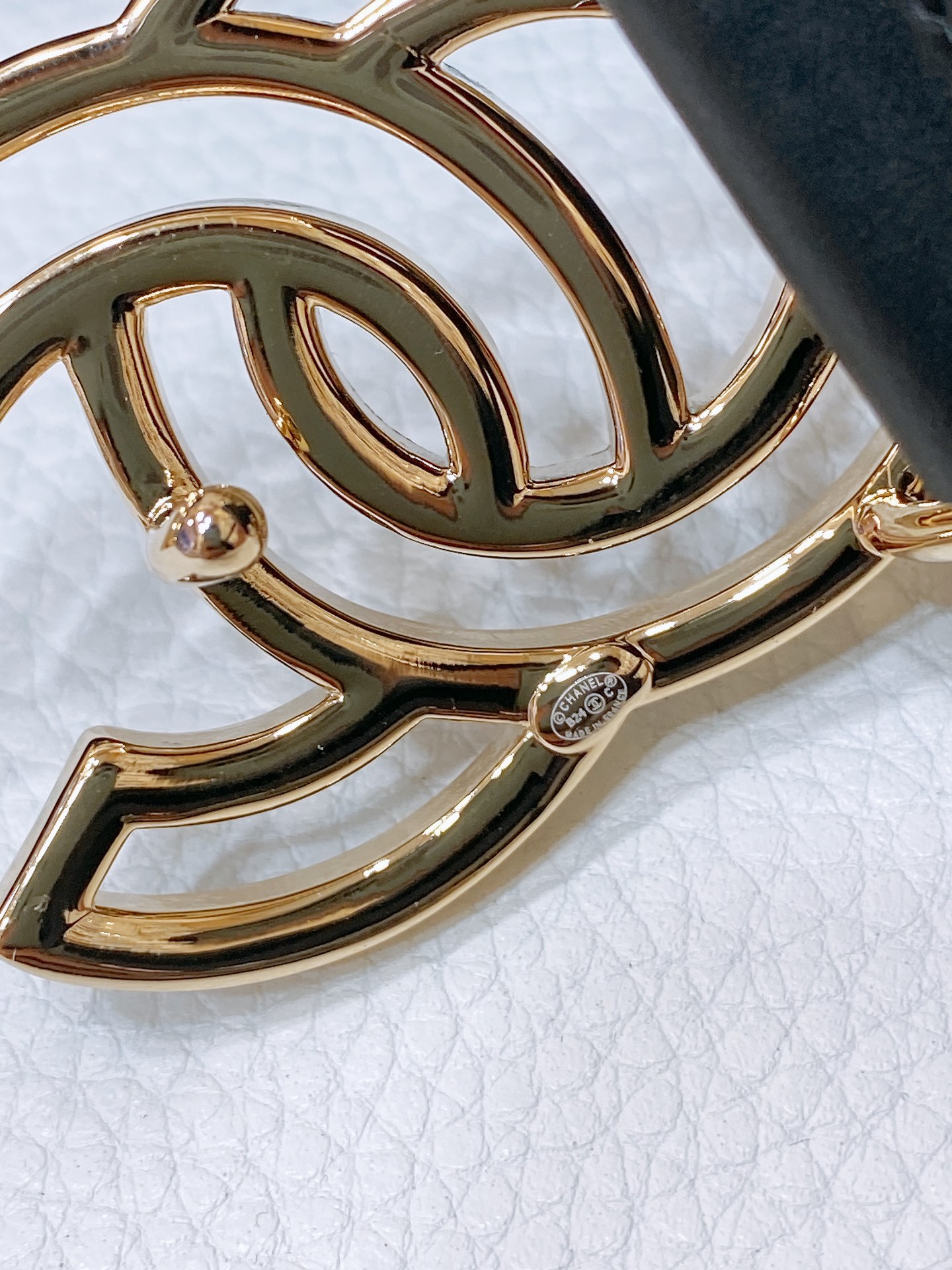 Female Leather Belt Cow Leather Gold M-l