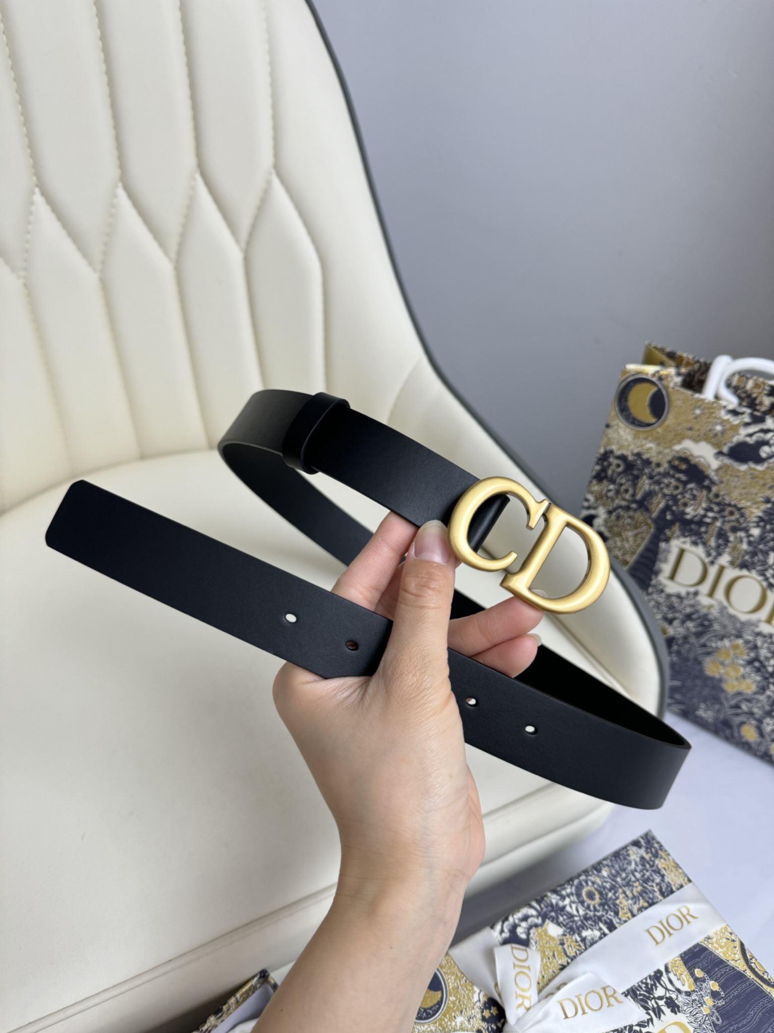 Dior Female Basic Belt Cow Leather M