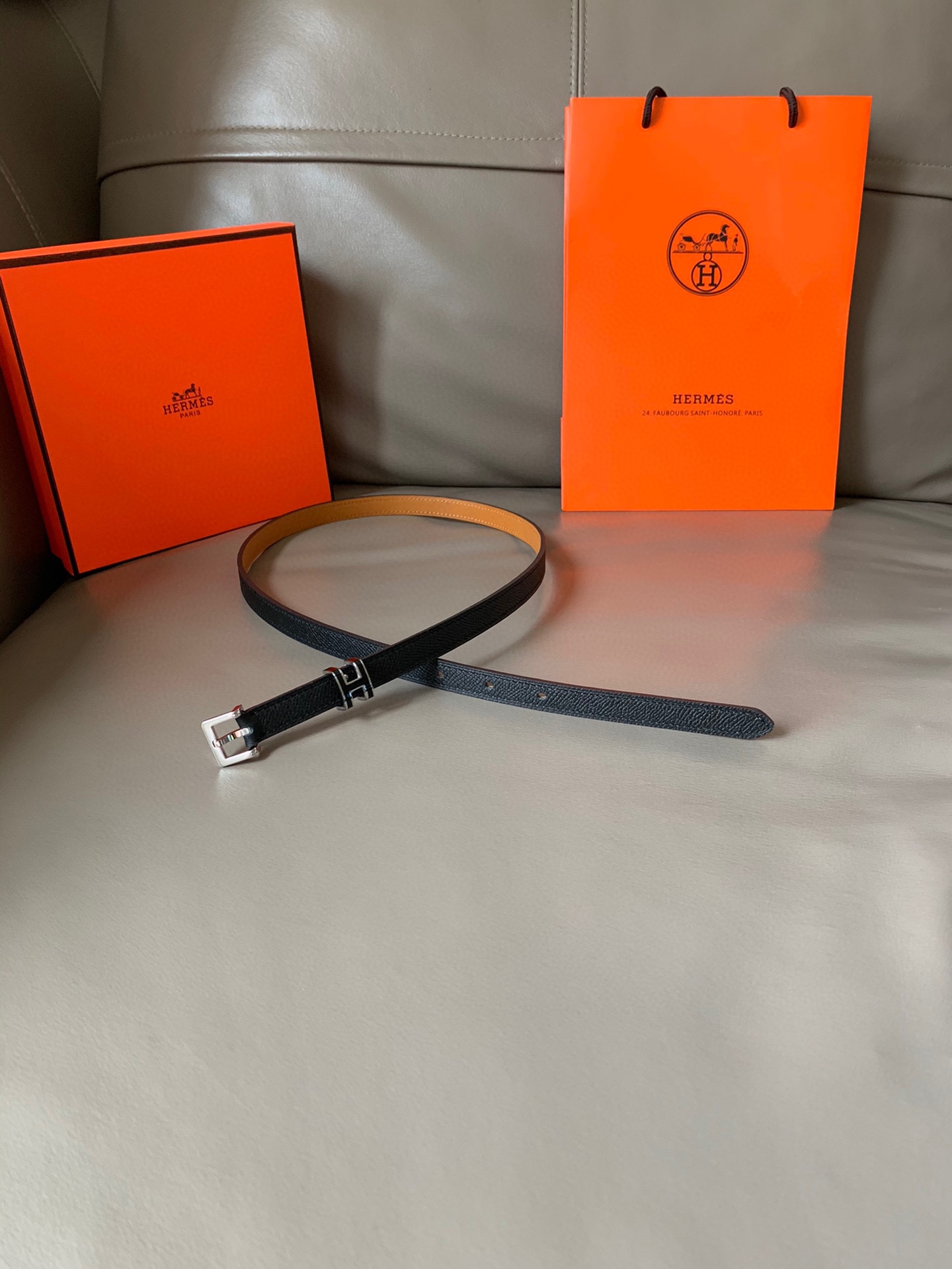 Hermès Female Leather Belt Cow Leather S-m