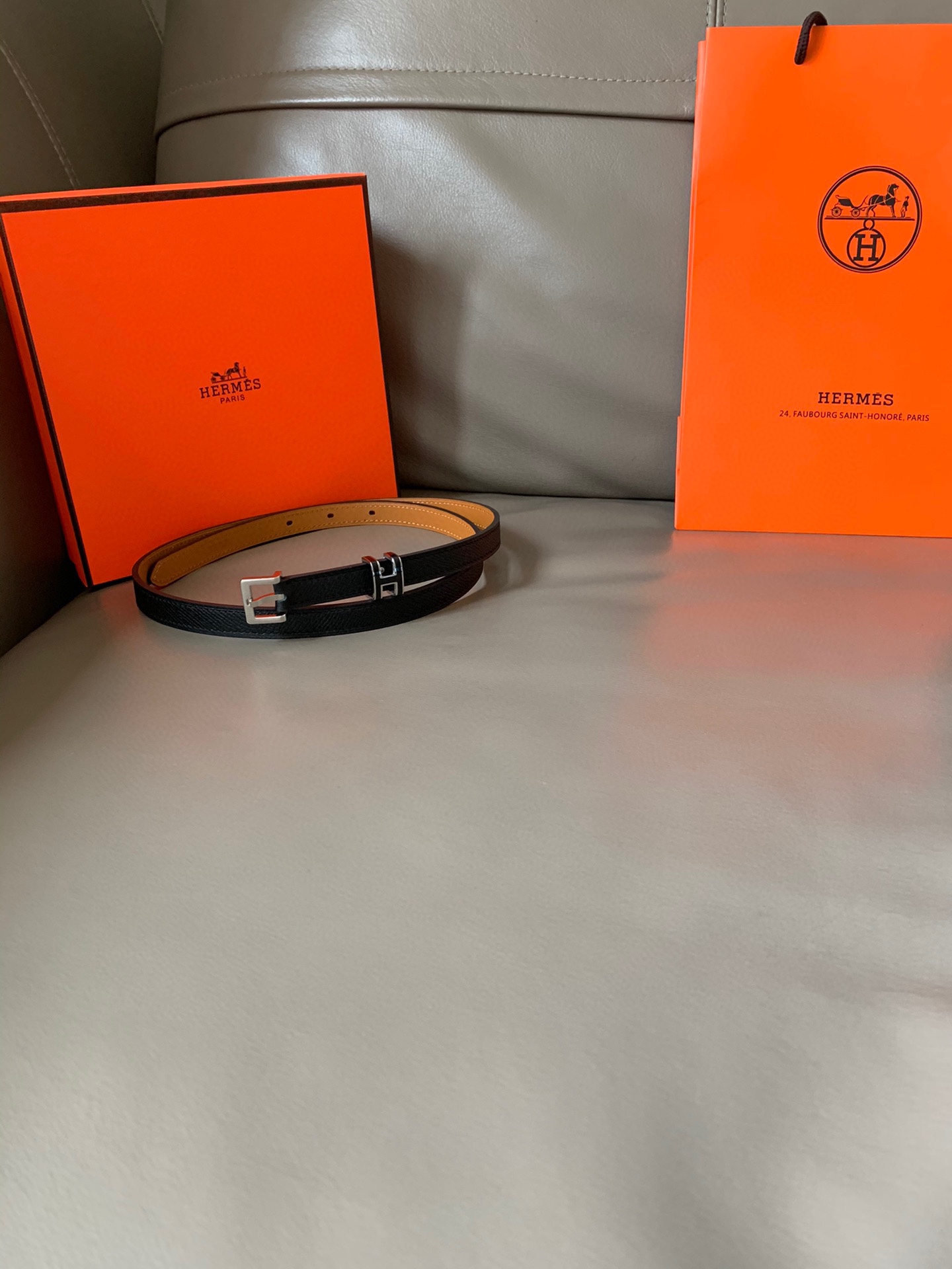 Hermès Female Leather Belt Cow Leather S-m