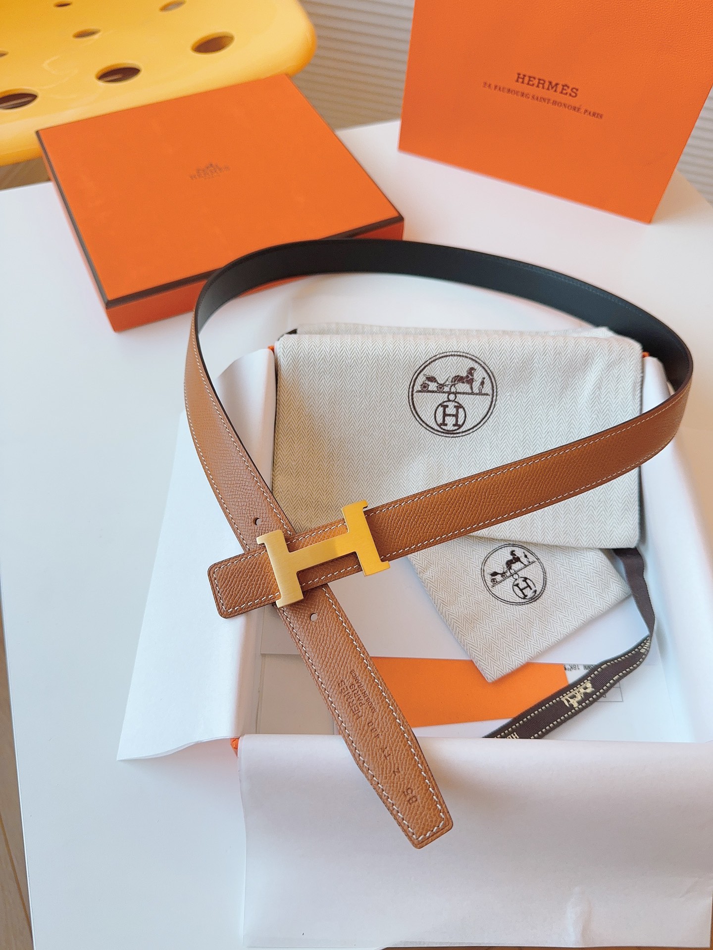 Hermès Female Basic Belt Cow Leather S-m