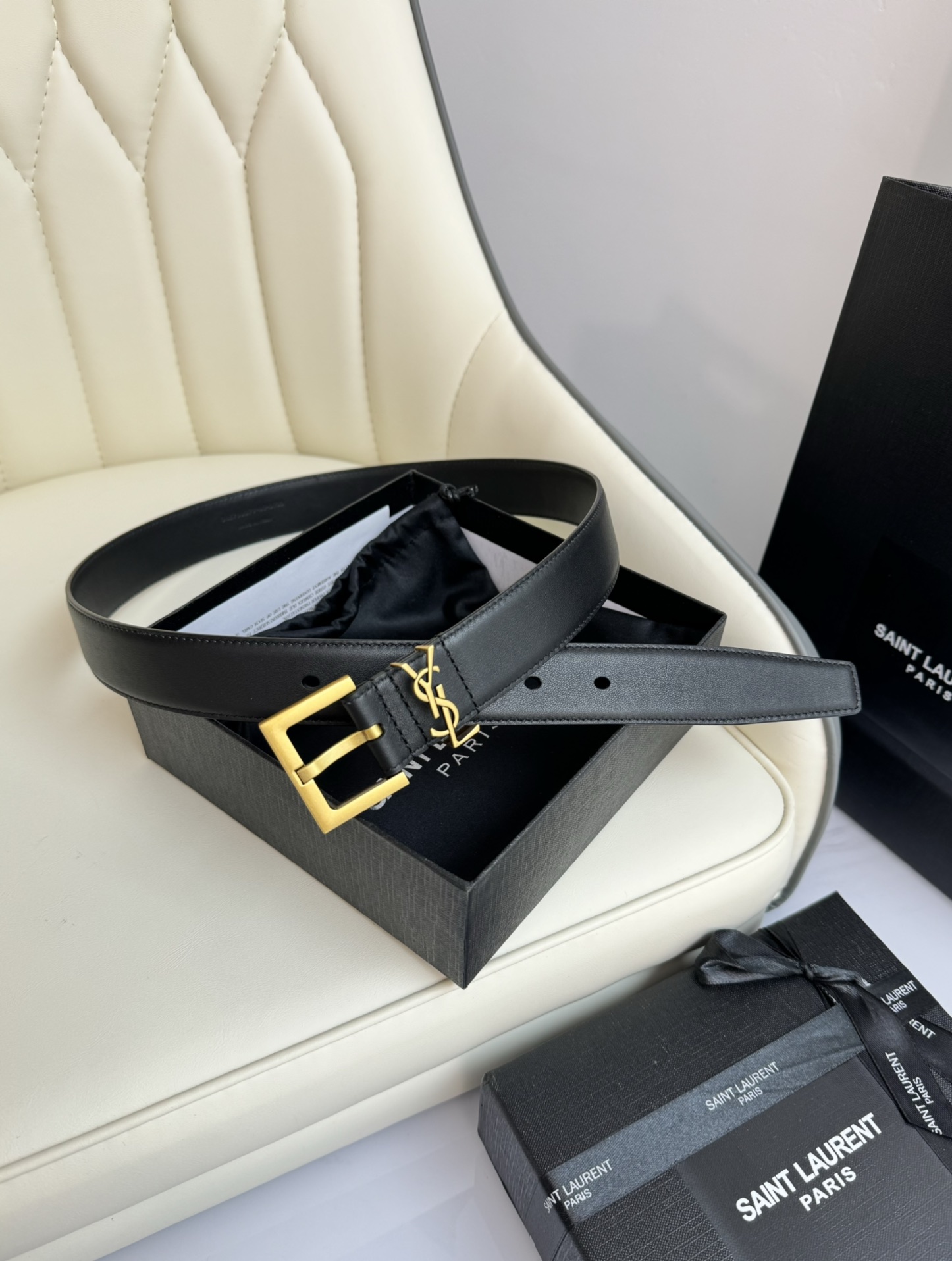 Saint Laurent Female Leather Belt S-m-l