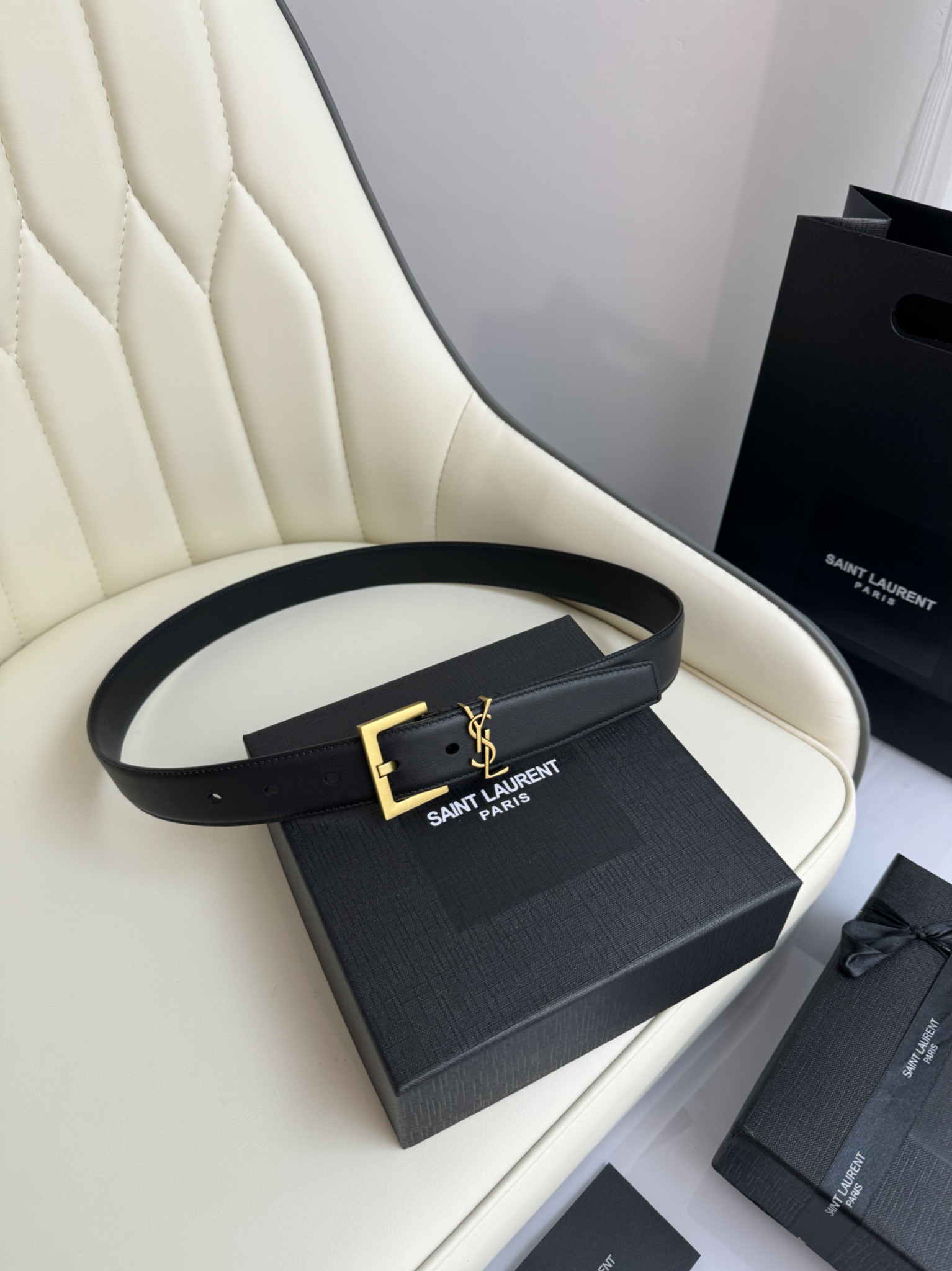 Saint Laurent Female Leather Belt S-m-l