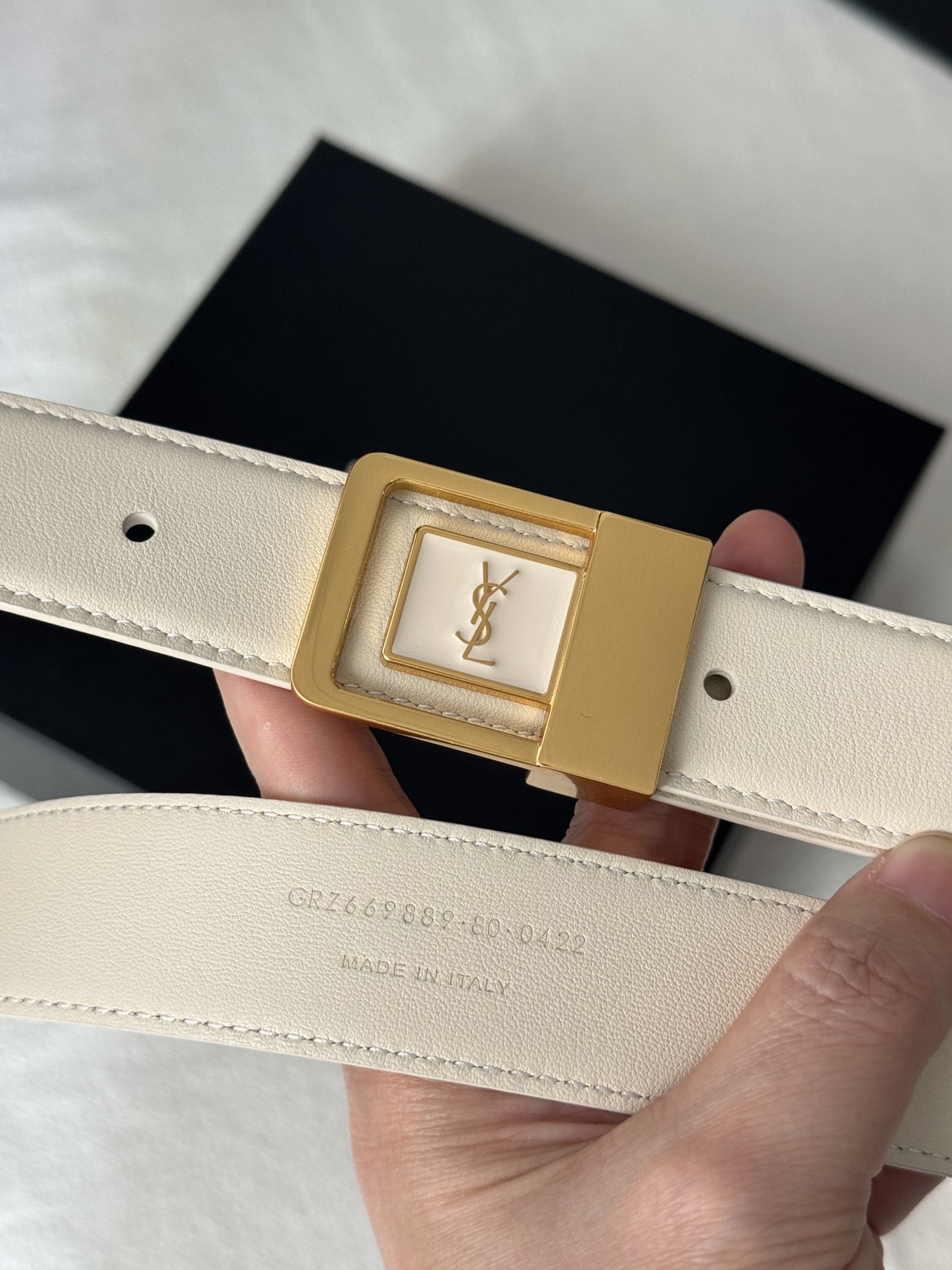 Saint Laurent Female Basic Belt Cow Leather Adjustable S-m-l