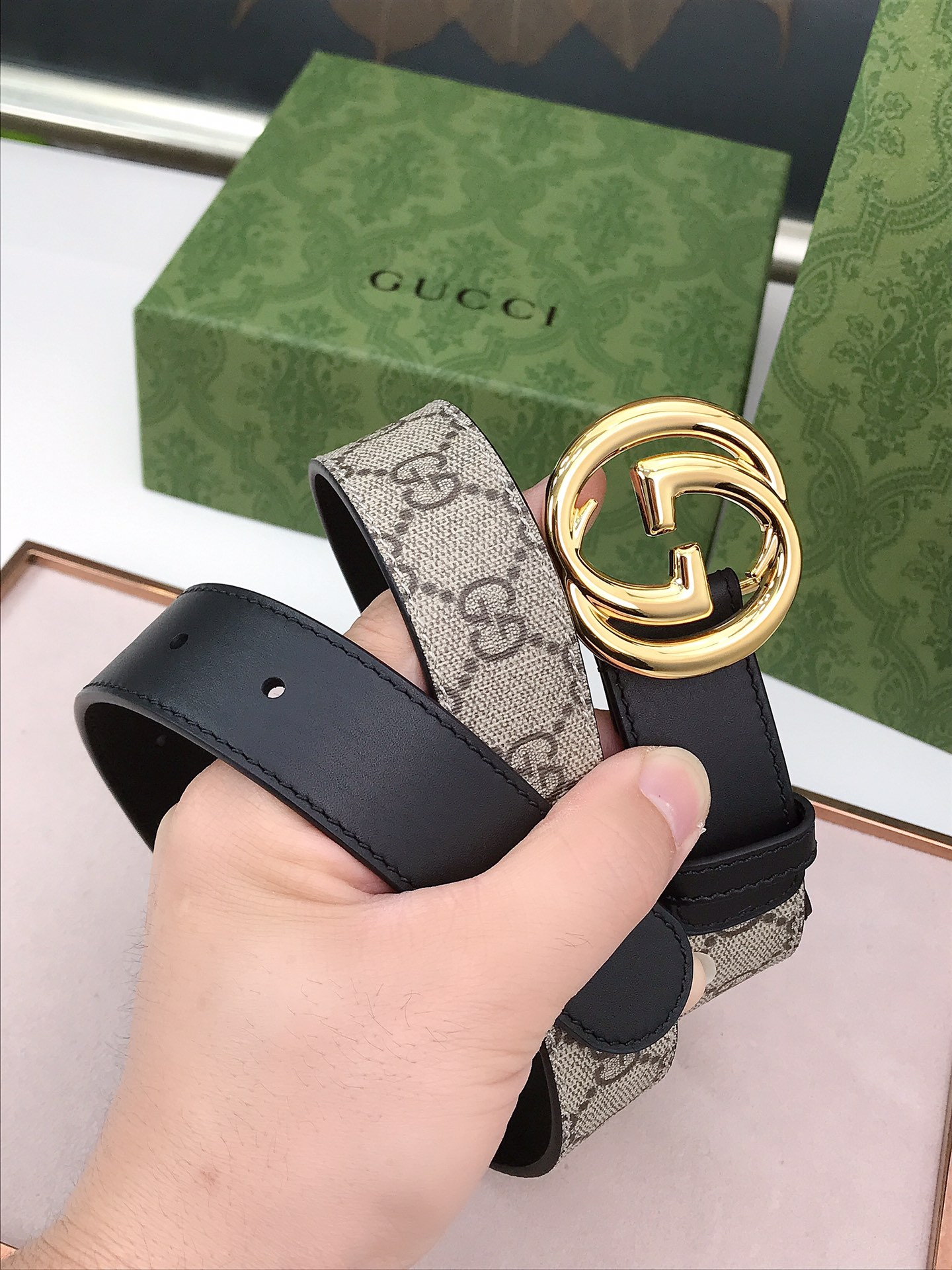 Gucci Female Basic Belt Canvas Black S-m